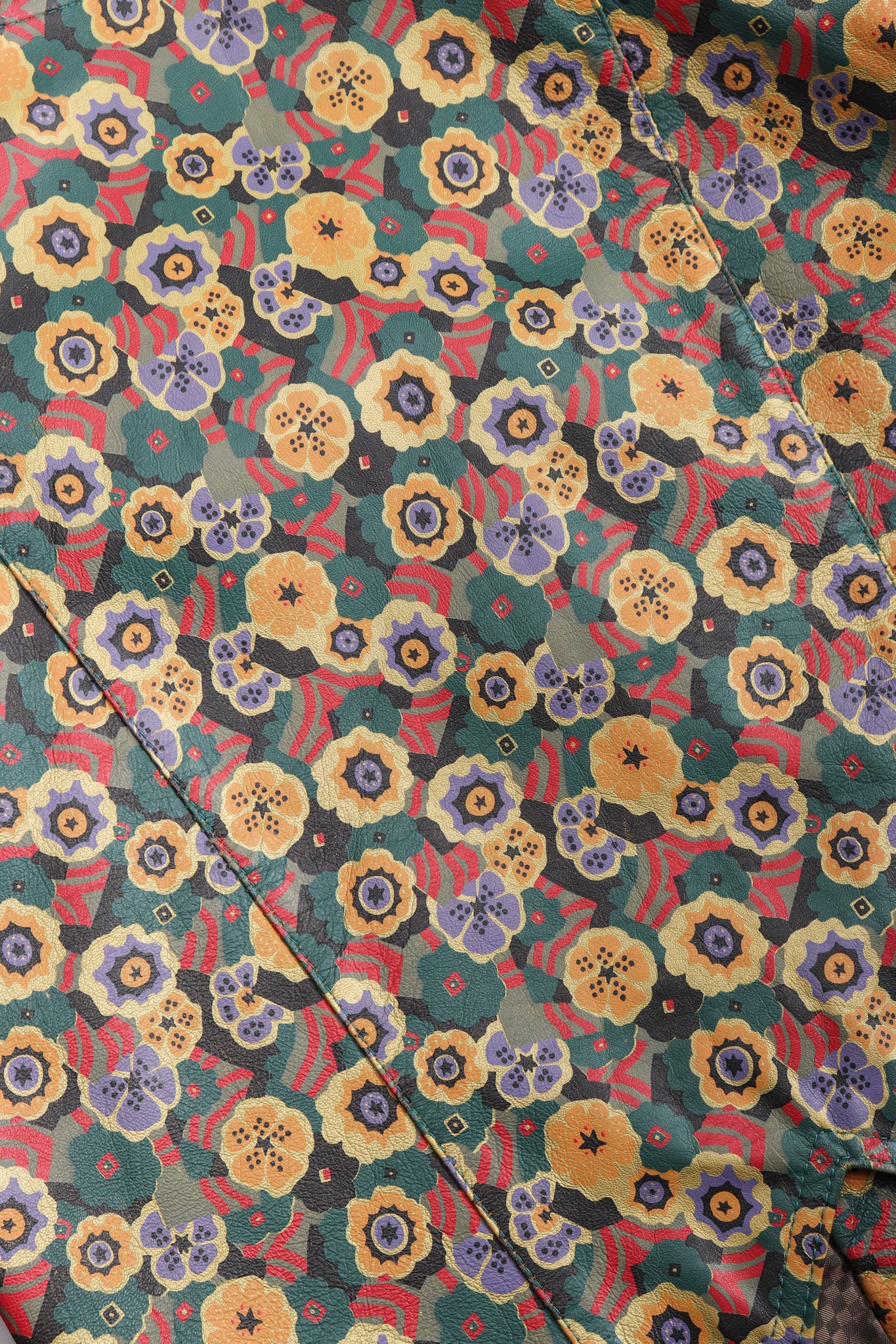 Floral Painted Leather Jacket - Image 14