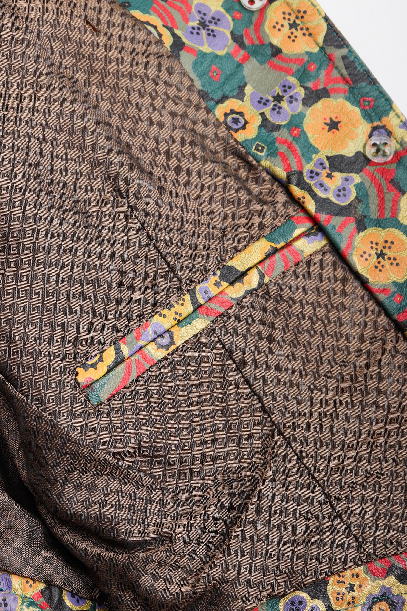 Floral Painted Leather Jacket - Image 19