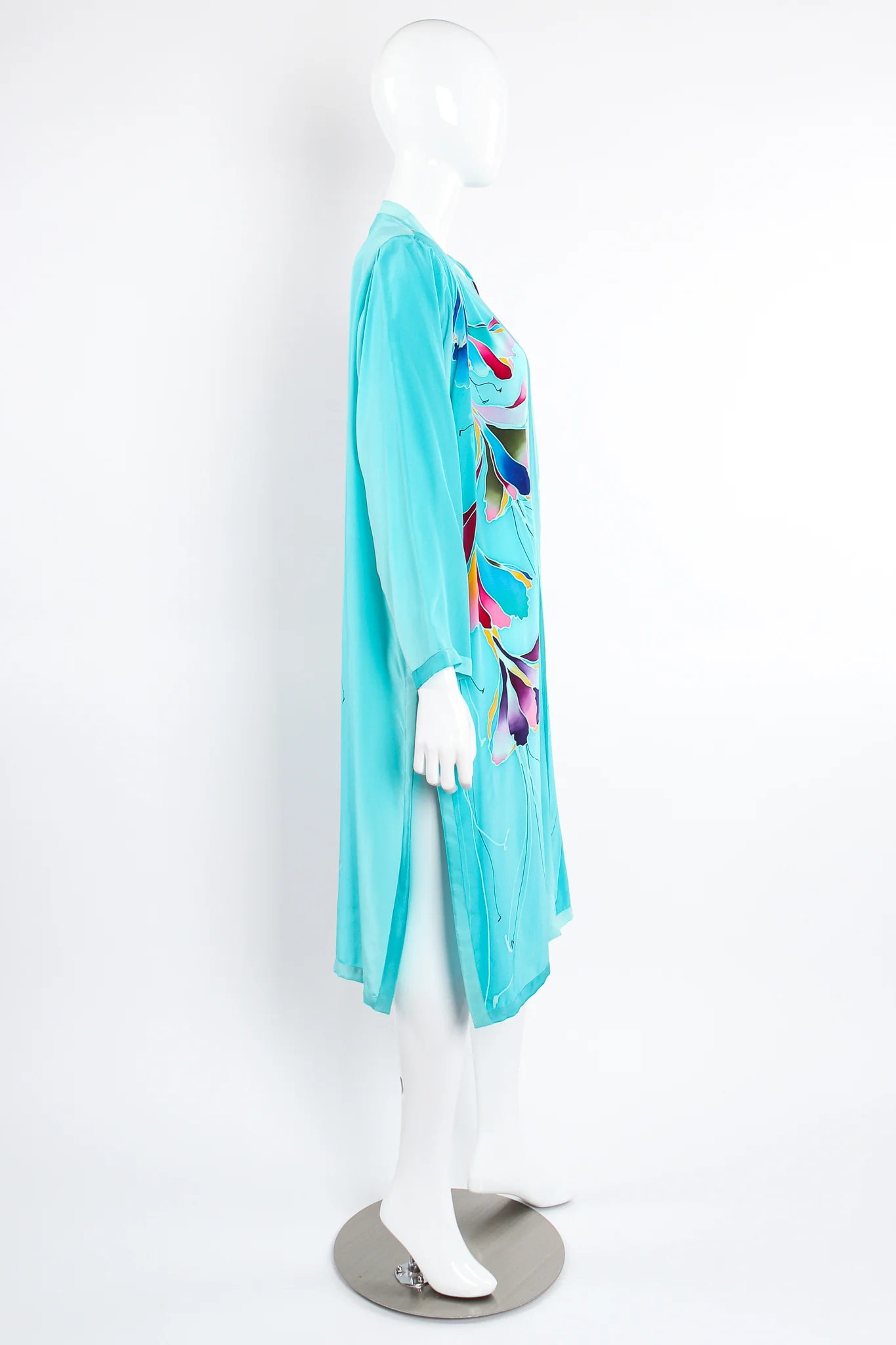 Floral Painted Silk Duster - Image 9