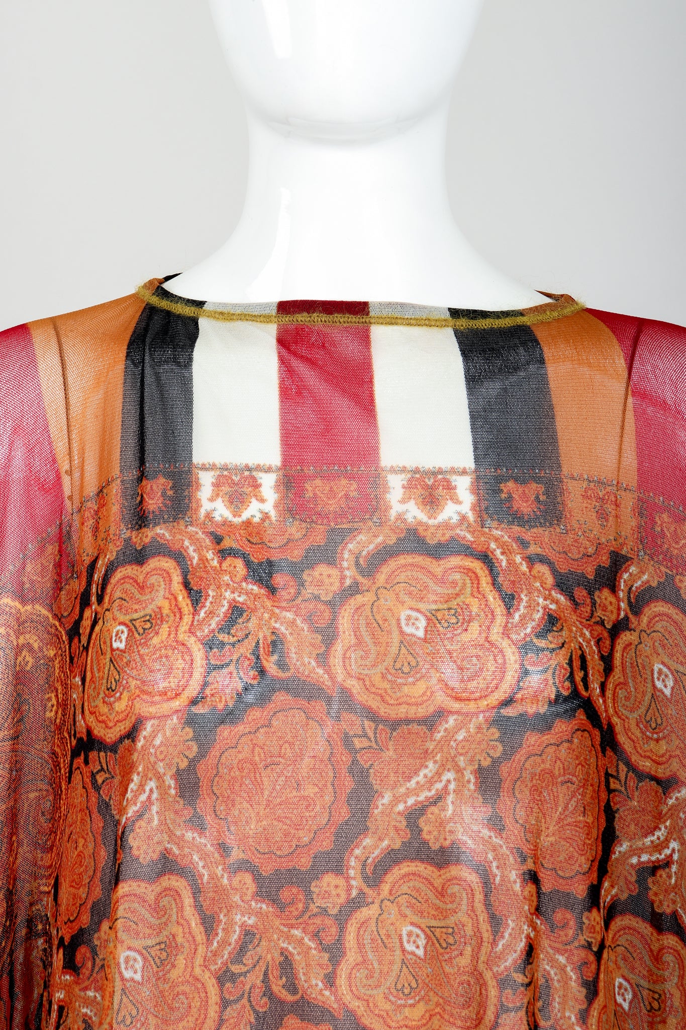 Floral Paisley Mesh Poncho - Image 4