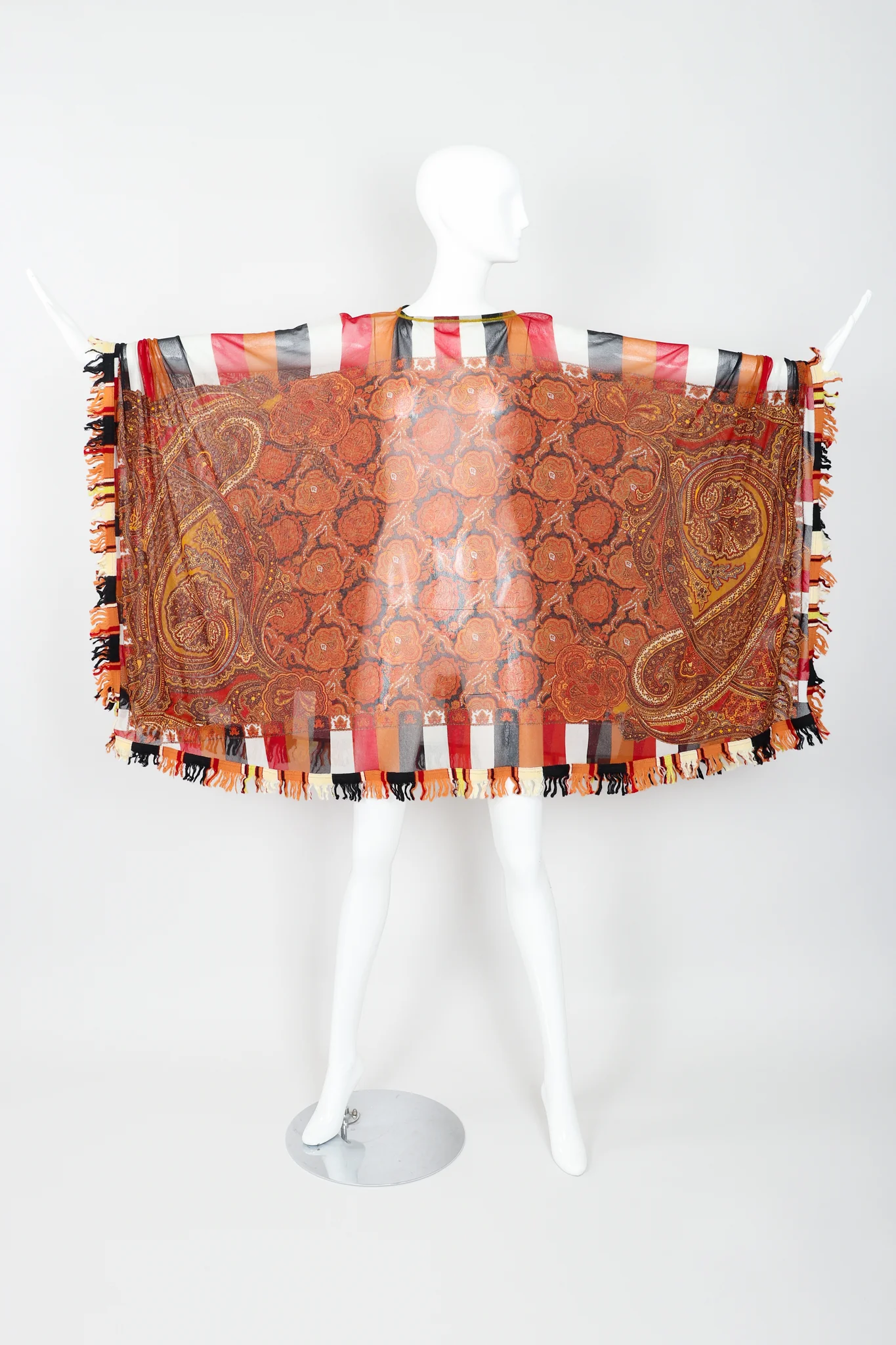 Floral Paisley Mesh Poncho - Image 5