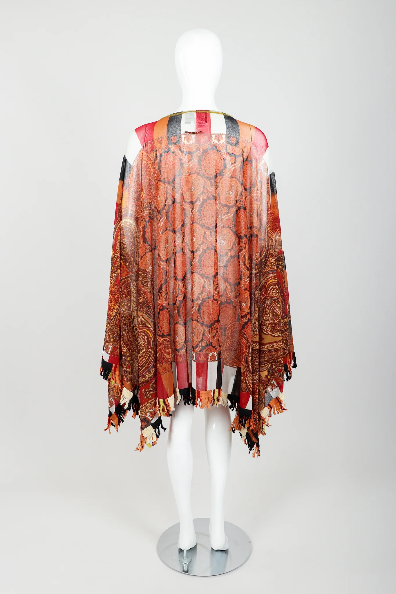 Floral Paisley Mesh Poncho - Image 7