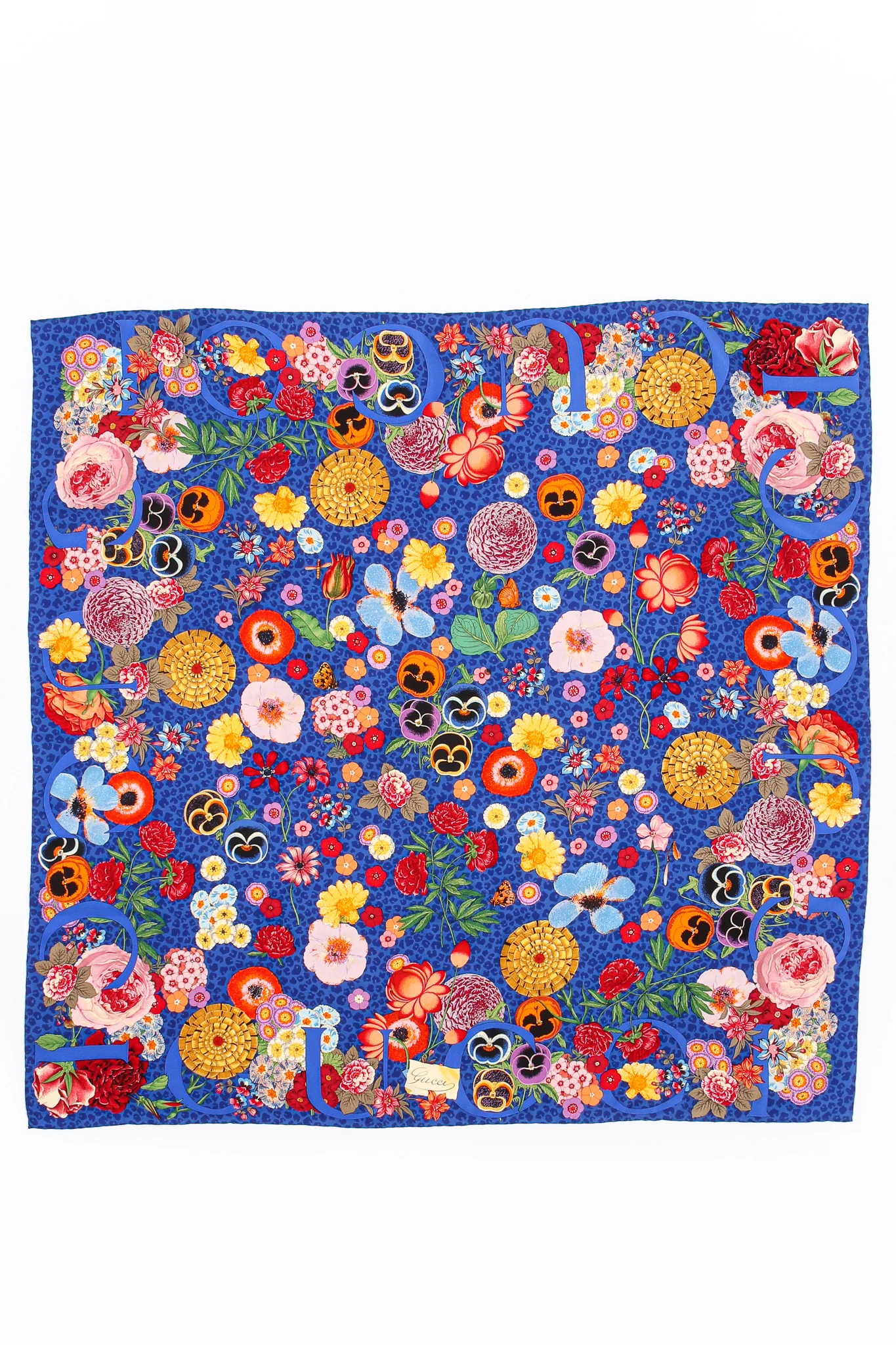 Floral Pansy Leopard Scarf - Image 2