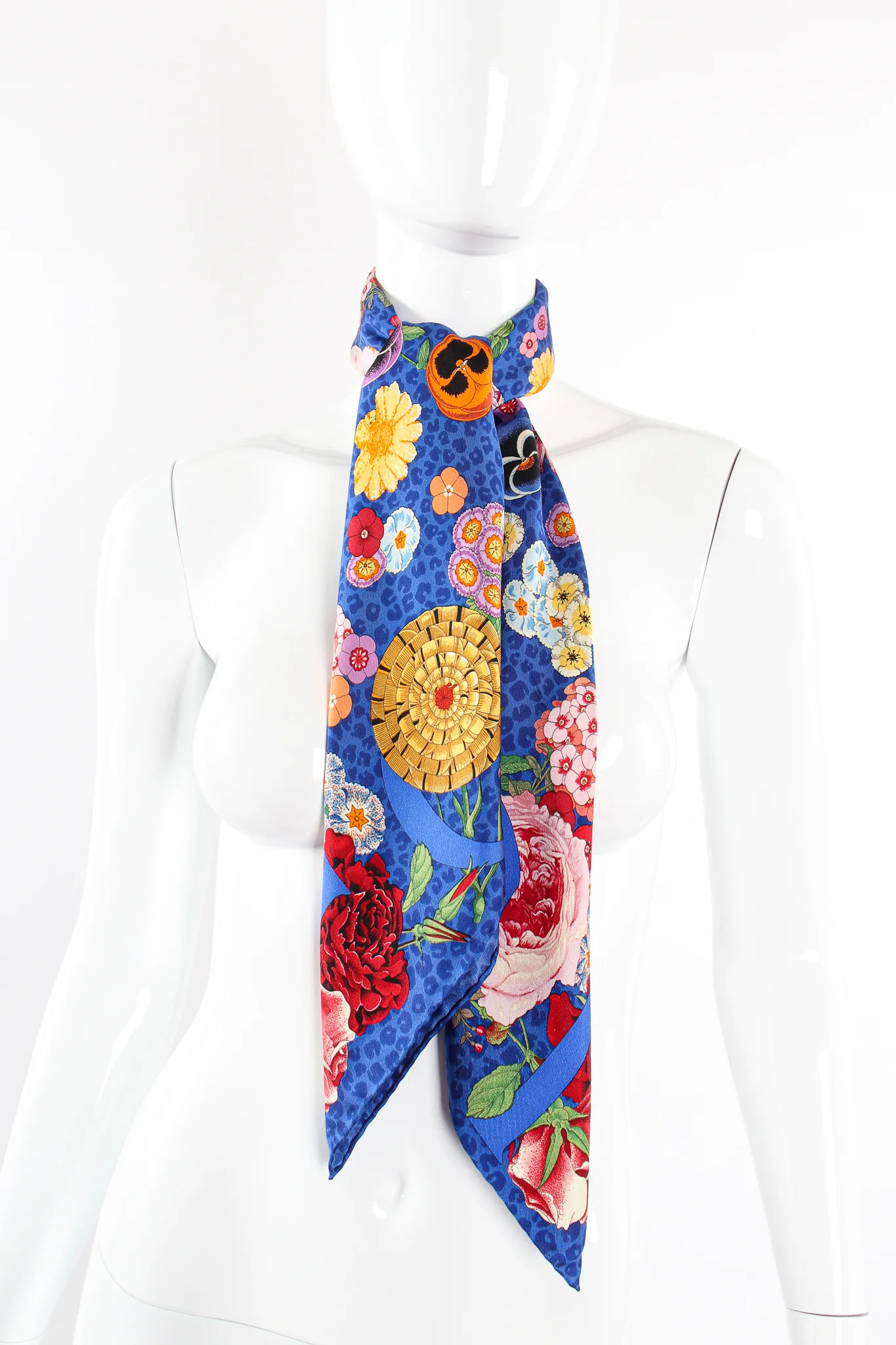 Floral Pansy Leopard Scarf - Image 5