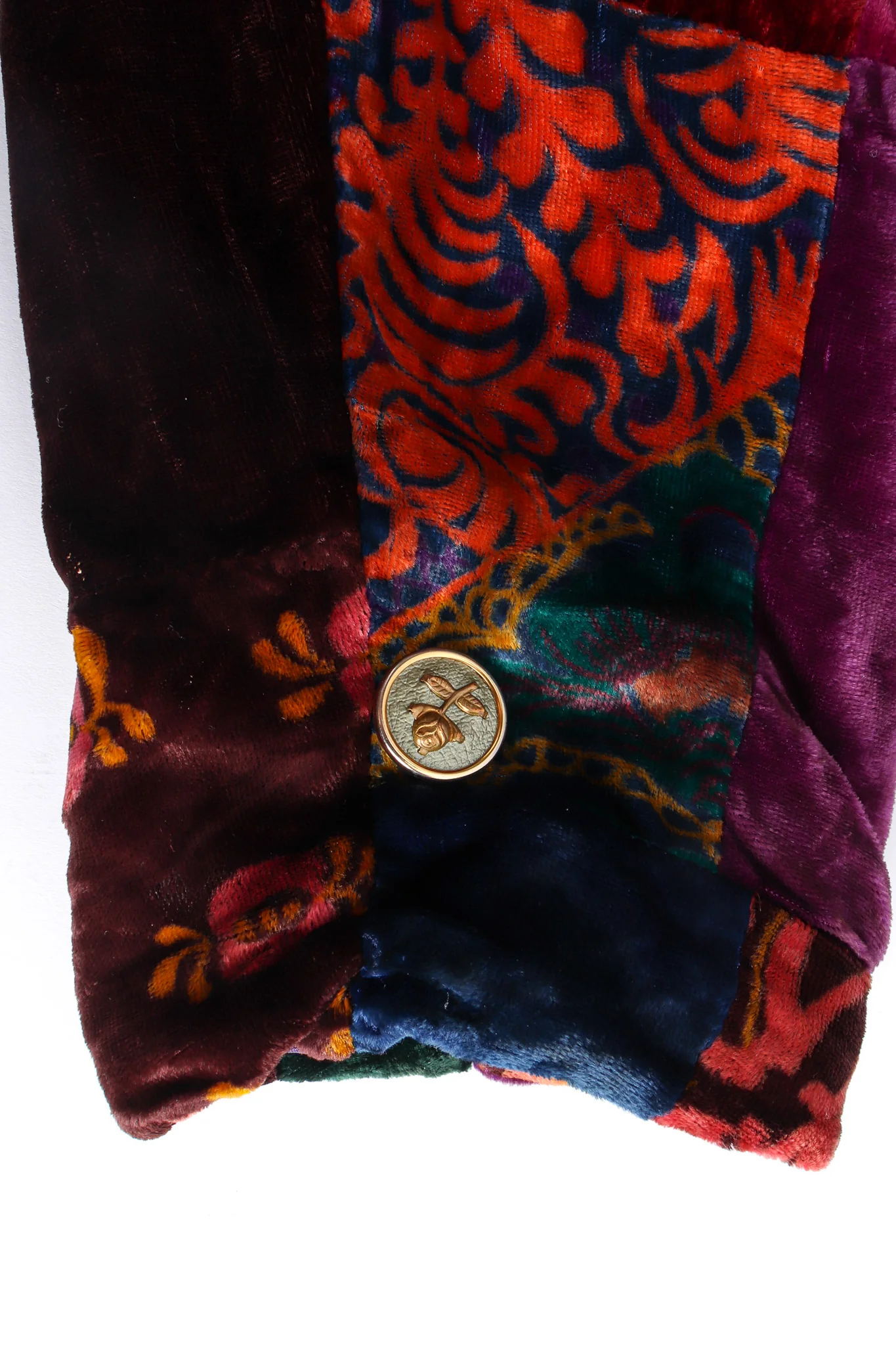Floral Patchwork Velvet Blazer - Image 8