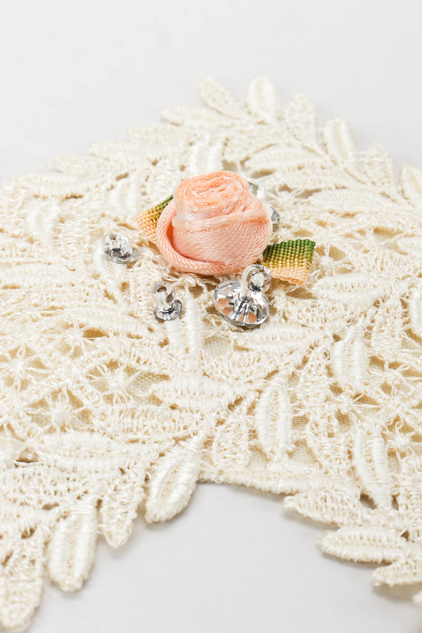 Lace Rosette Silk Dress - Image 10