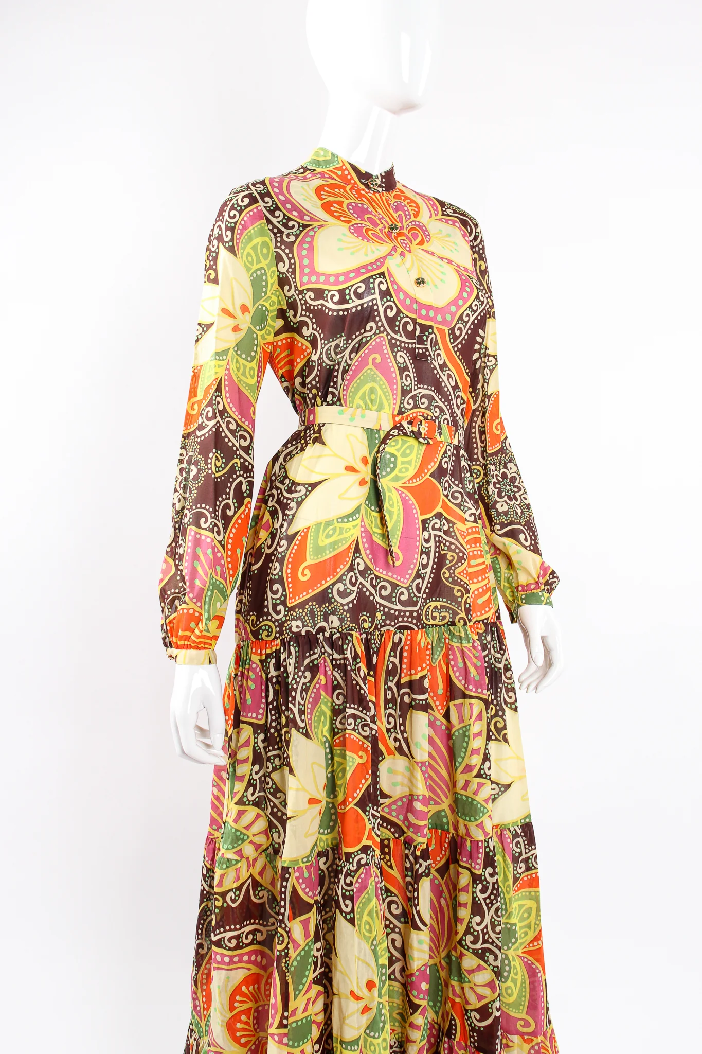 Floral Print Peasant Dress