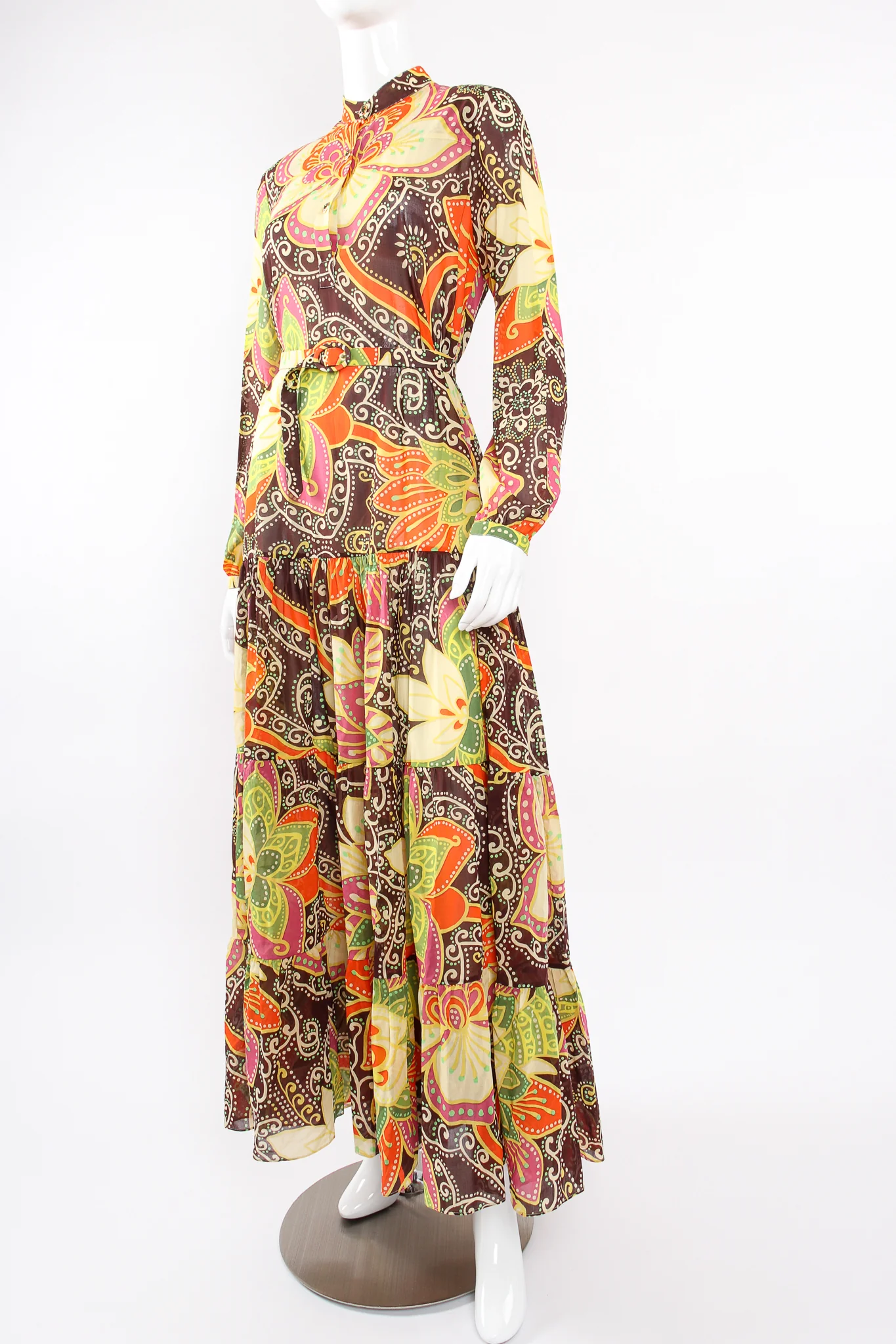 Floral Print Peasant Dress - Image 2