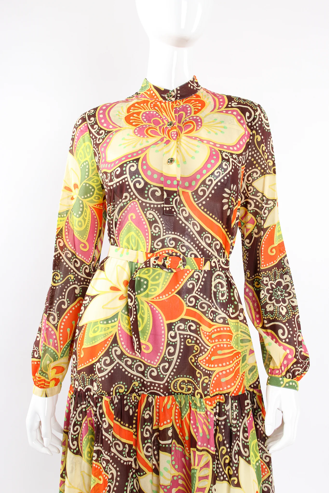 Floral Print Peasant Dress - Image 6