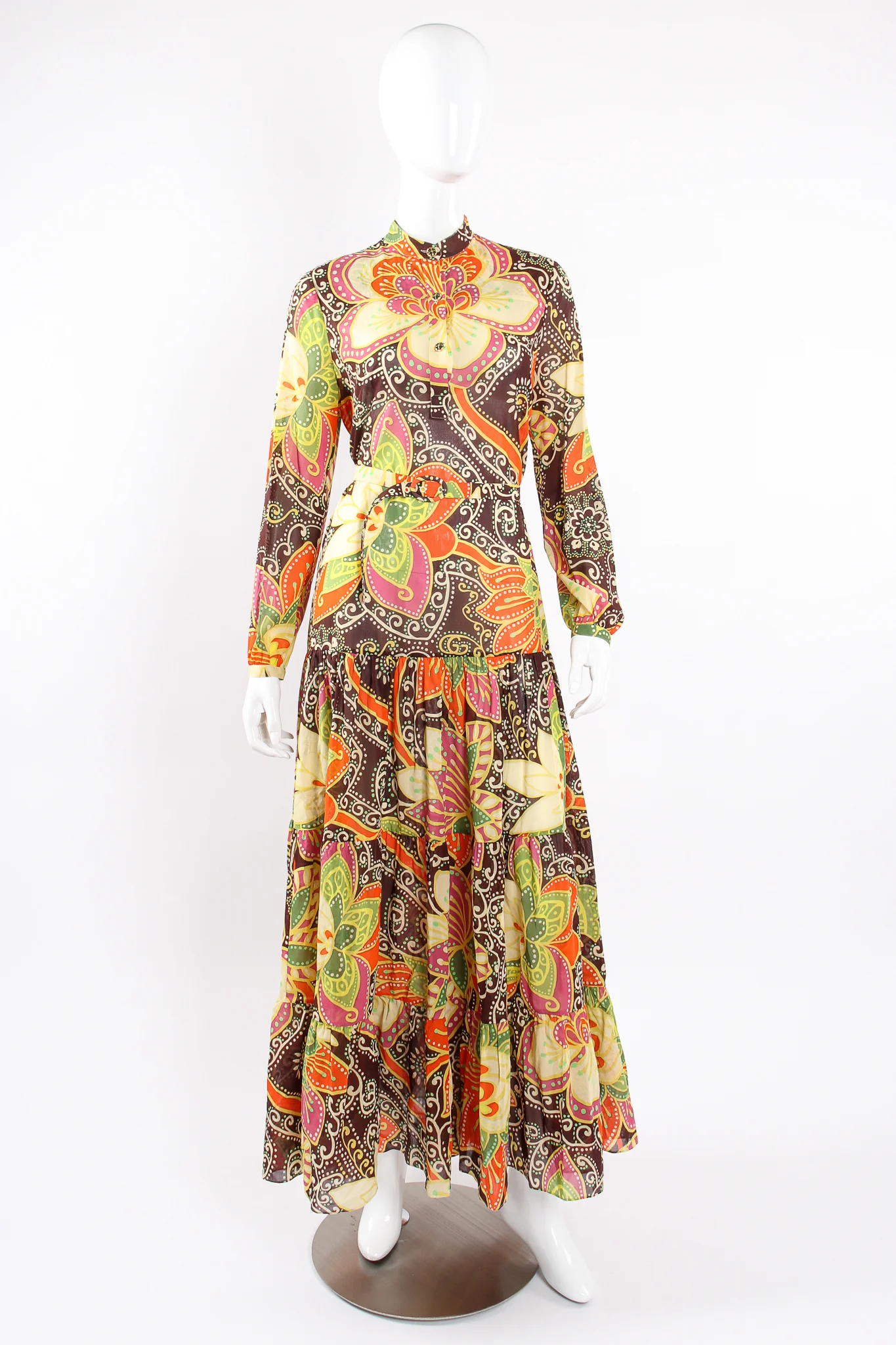 Floral Print Peasant Dress - Image 7