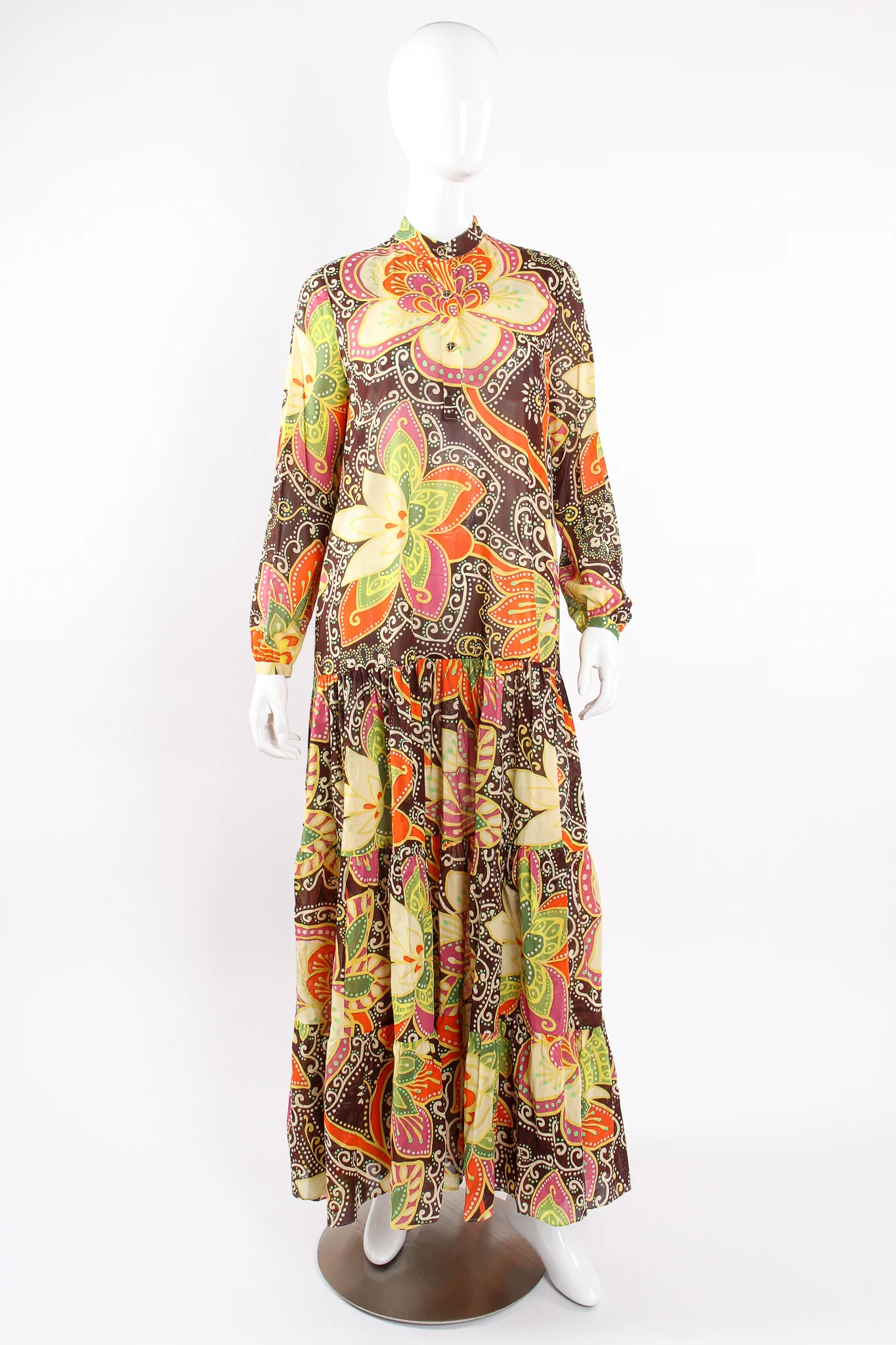 Floral Print Peasant Dress - Image 8