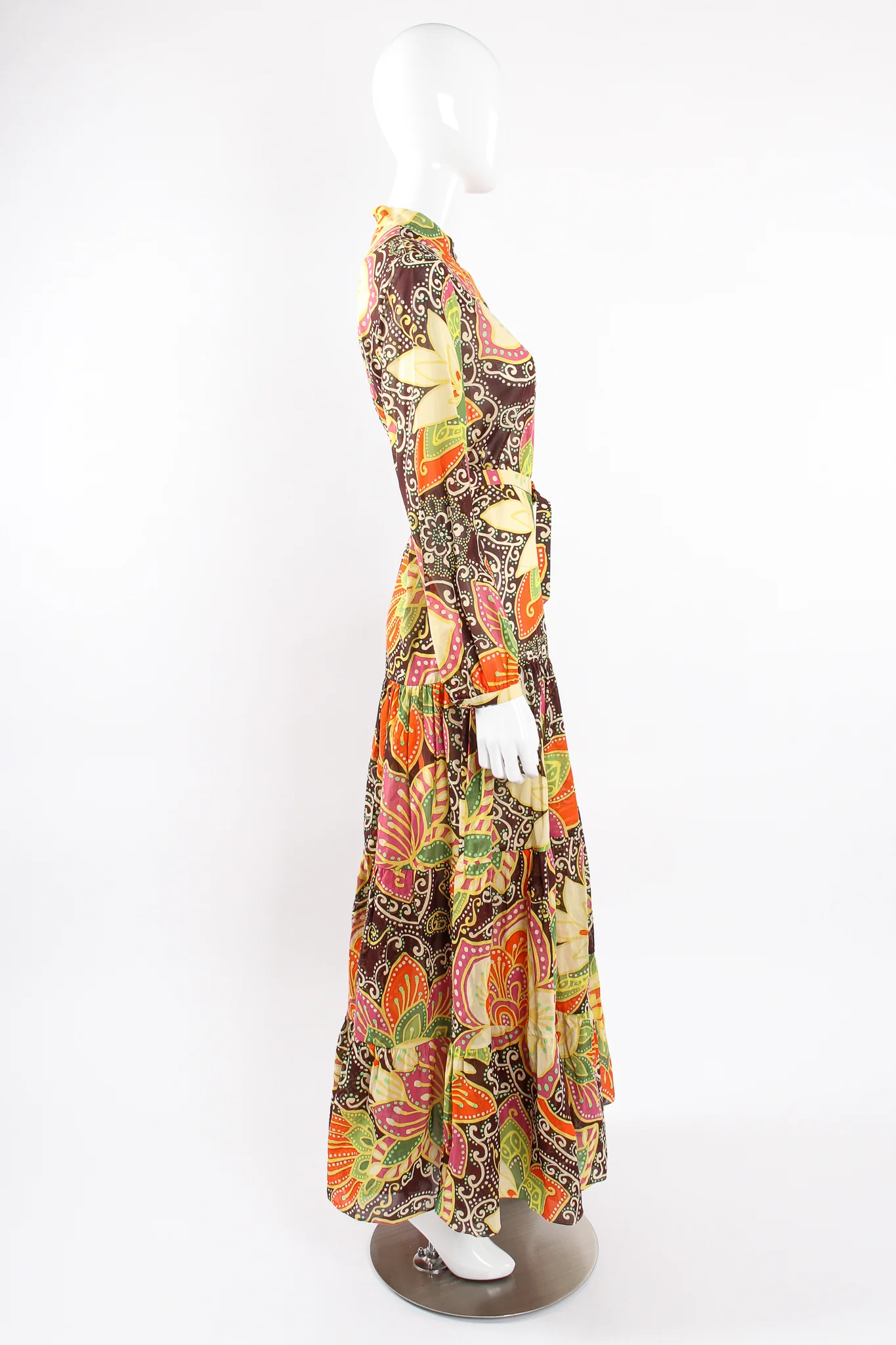 Floral Print Peasant Dress - Image 9
