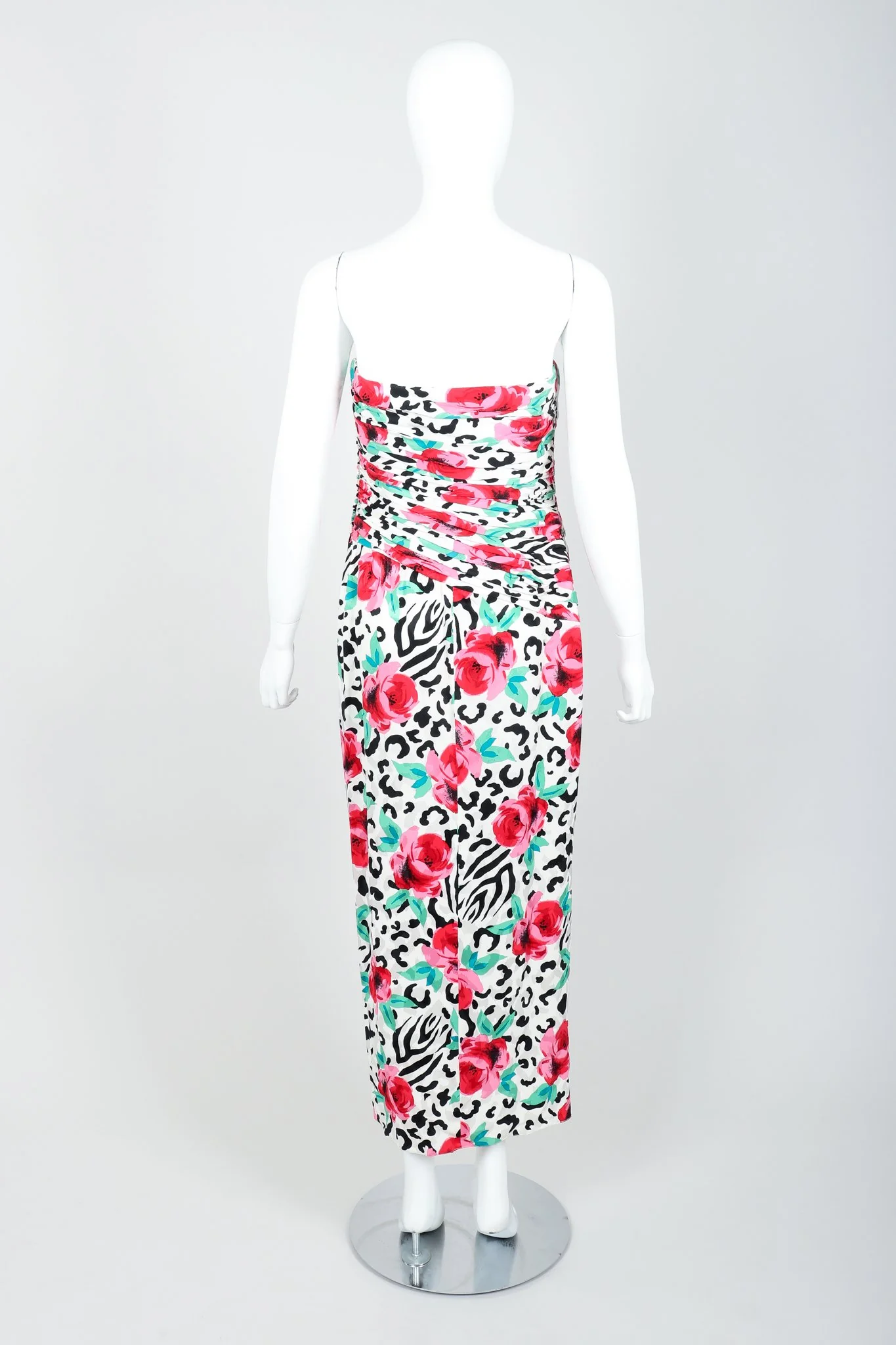 Floral Strapless Cocktail Dress - Image 5