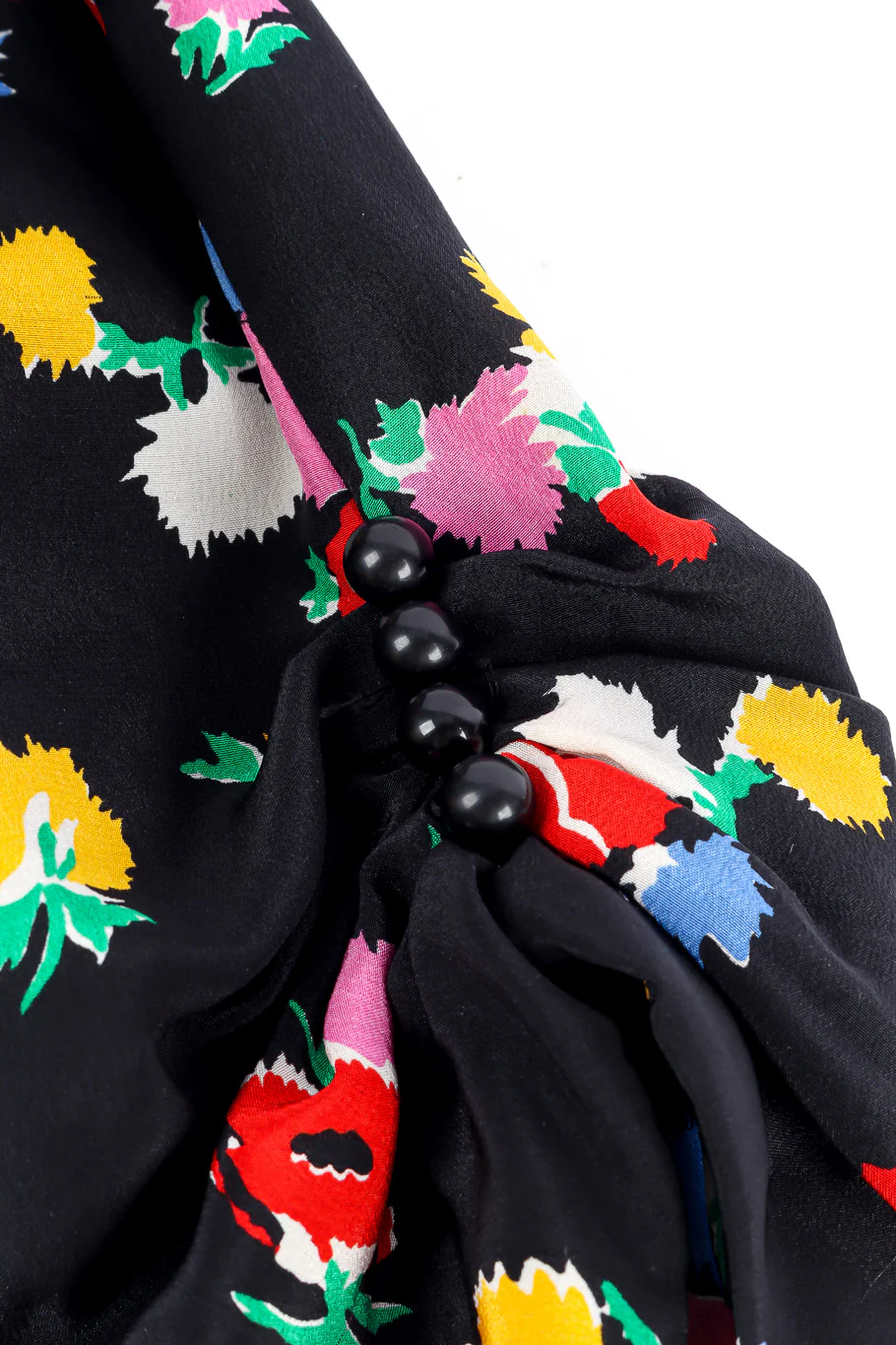 Floral Print Silk Dress - Image 11