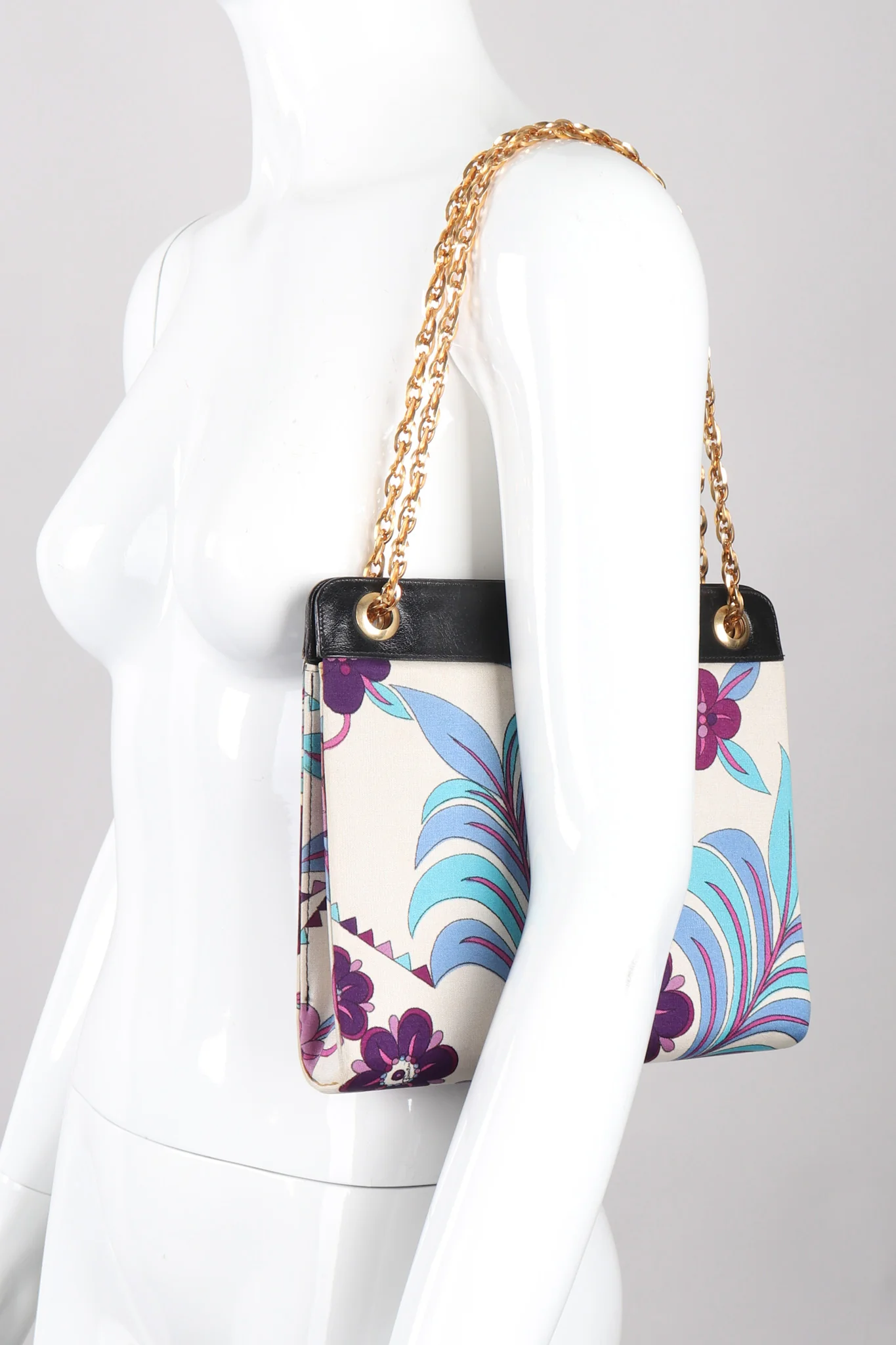 Floral Printed Chain Bag - Image 16