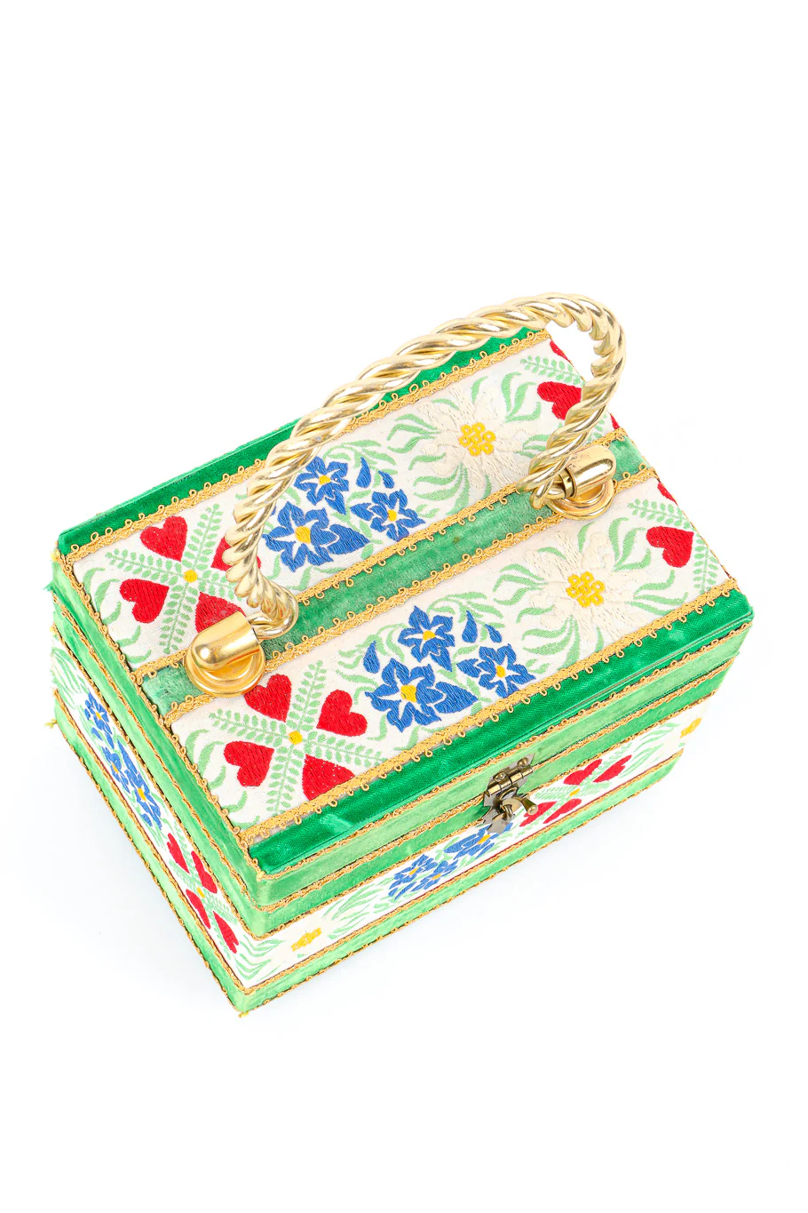 Floral Ribbon Velvet Box Bag - Image 3