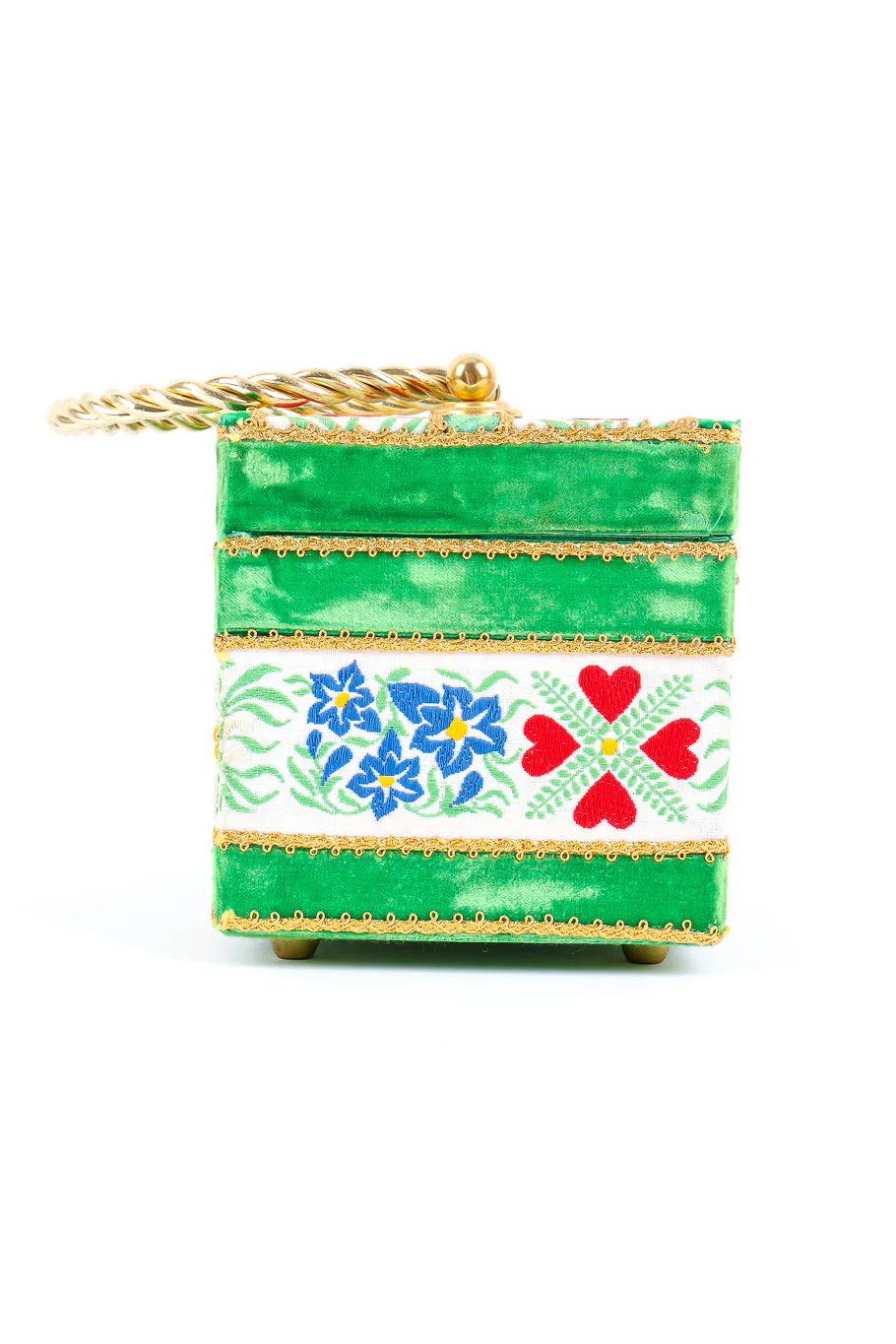 Floral Ribbon Velvet Box Bag - Image 4