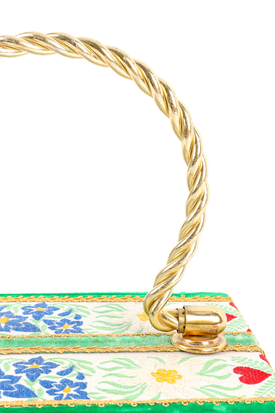 Floral Ribbon Velvet Box Bag - Image 5
