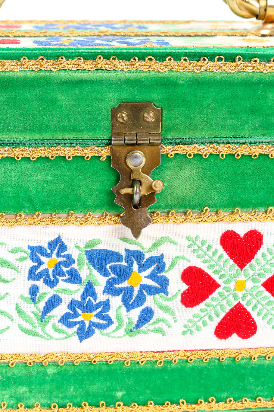 Floral Ribbon Velvet Box Bag - Image 7