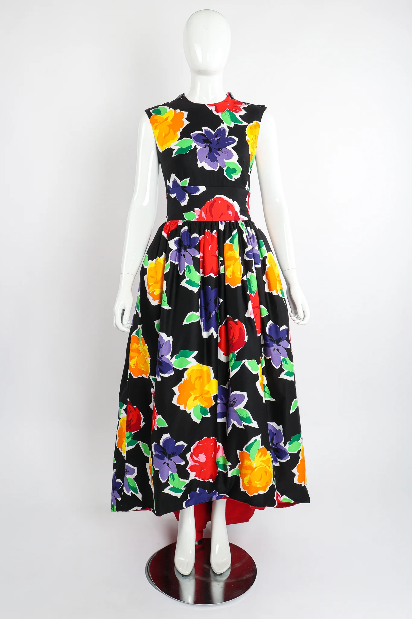 Floral Sateen Crossback Gown - Image 8