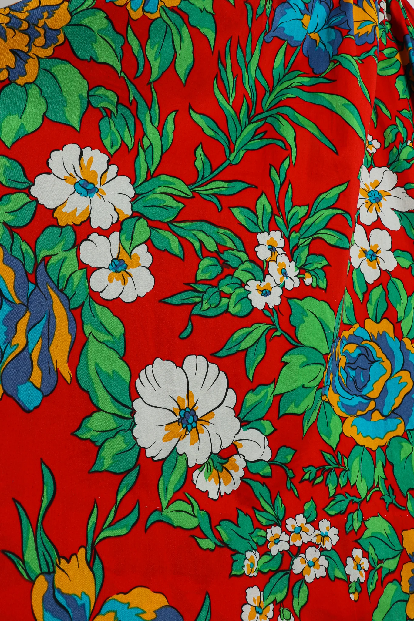 Floral Sateen Wrap Dress - Image 9