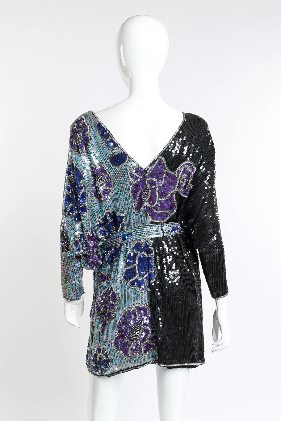 Floral Sequin Cocktail Dress - Image 3