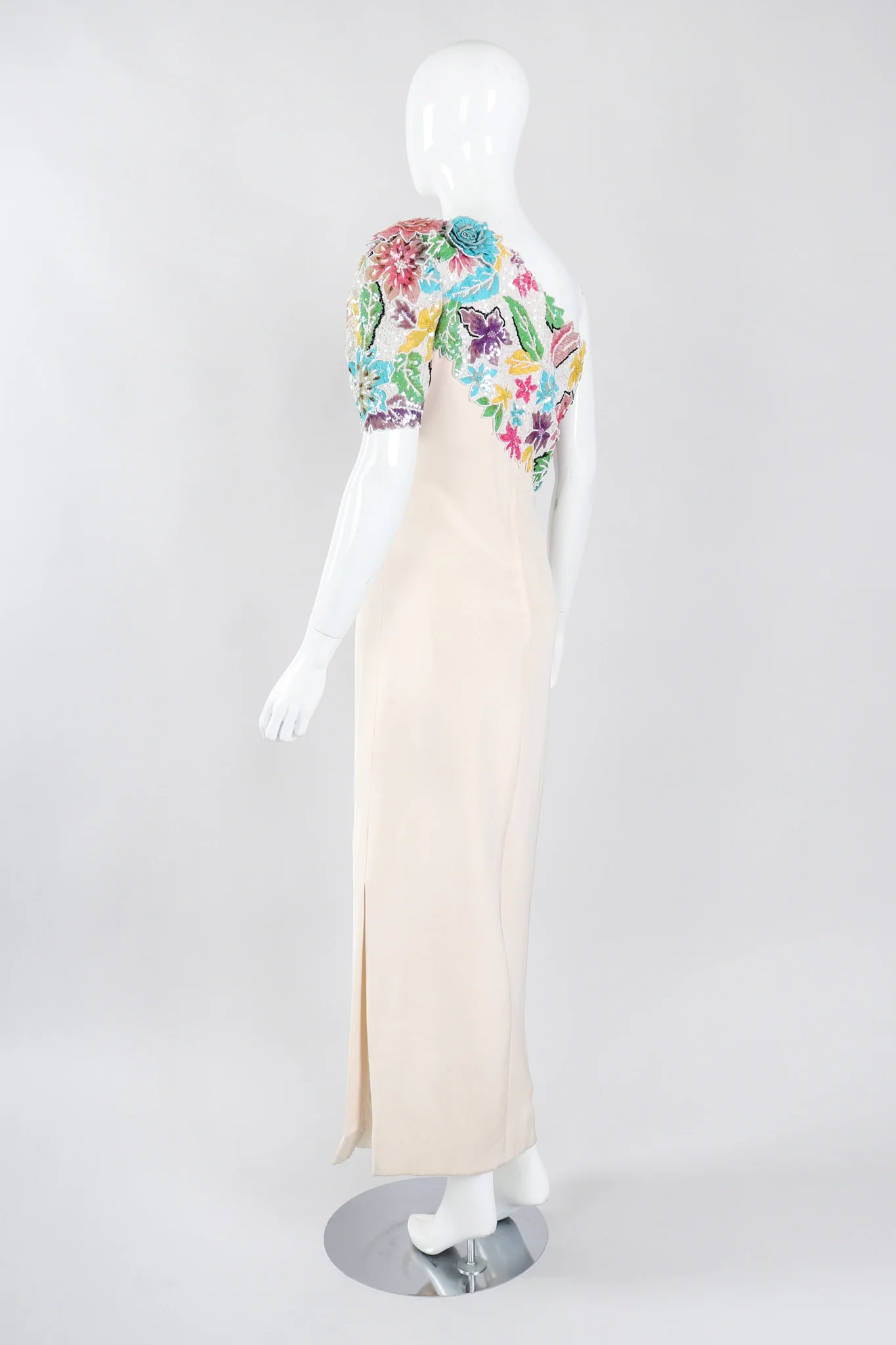 Floral Sequin One-Shoulder Dress - Image 5