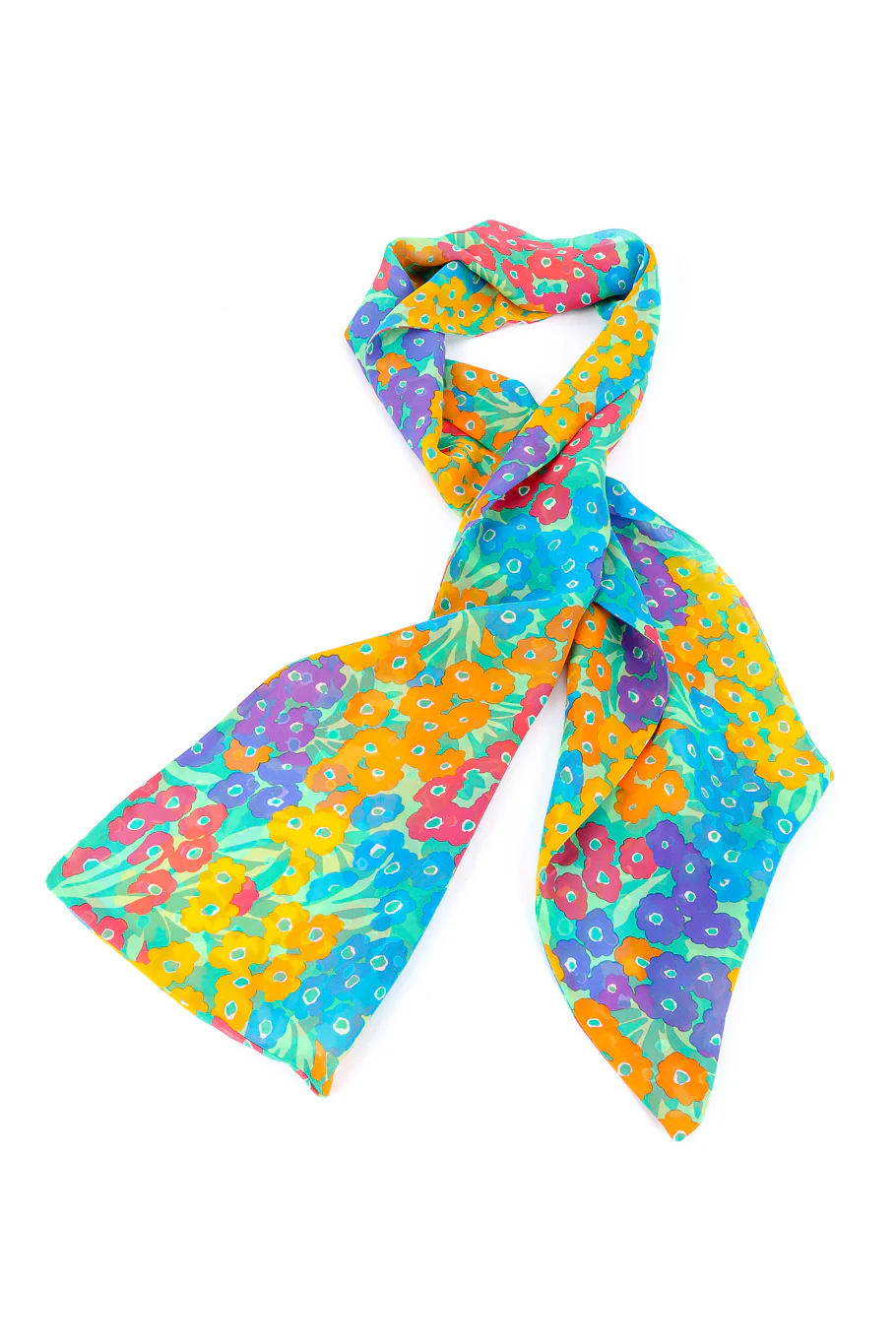 Floral Silk Blouse & Scarf - Image 6