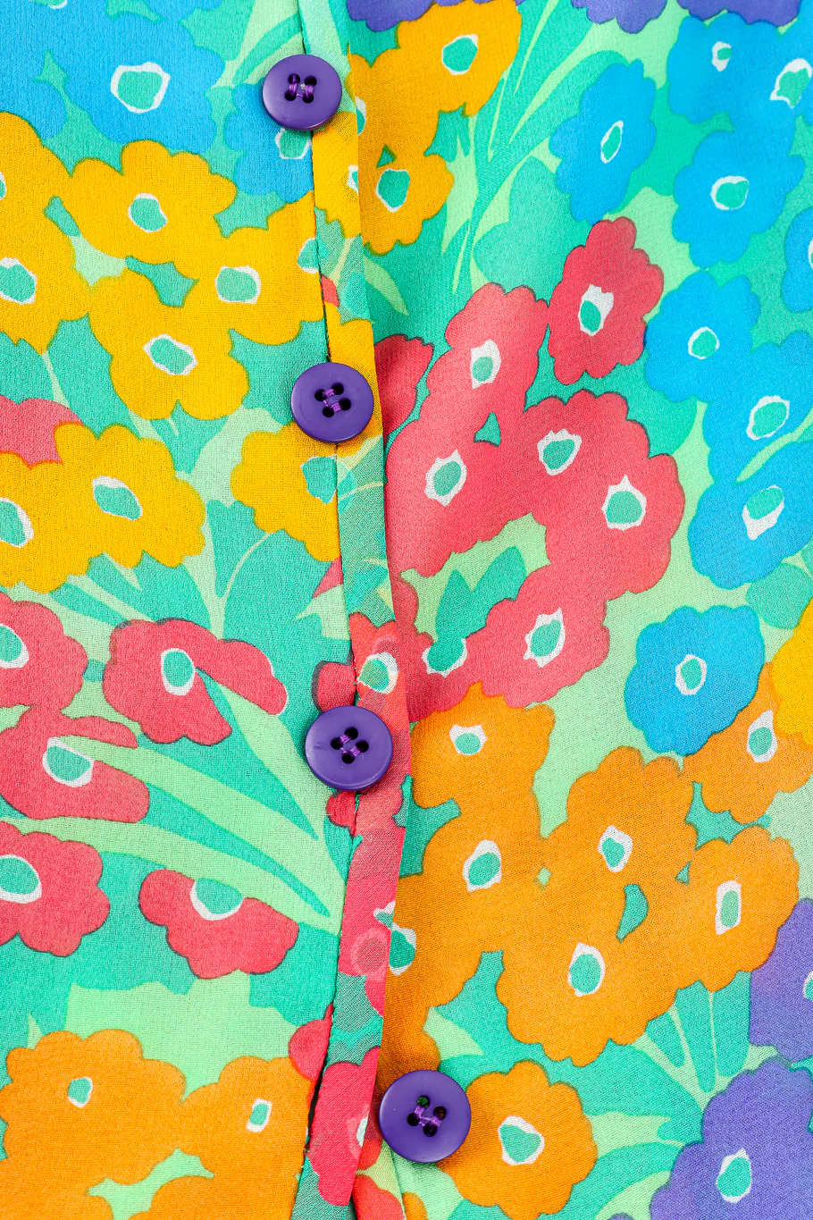 Floral Silk Blouse & Scarf - Image 7