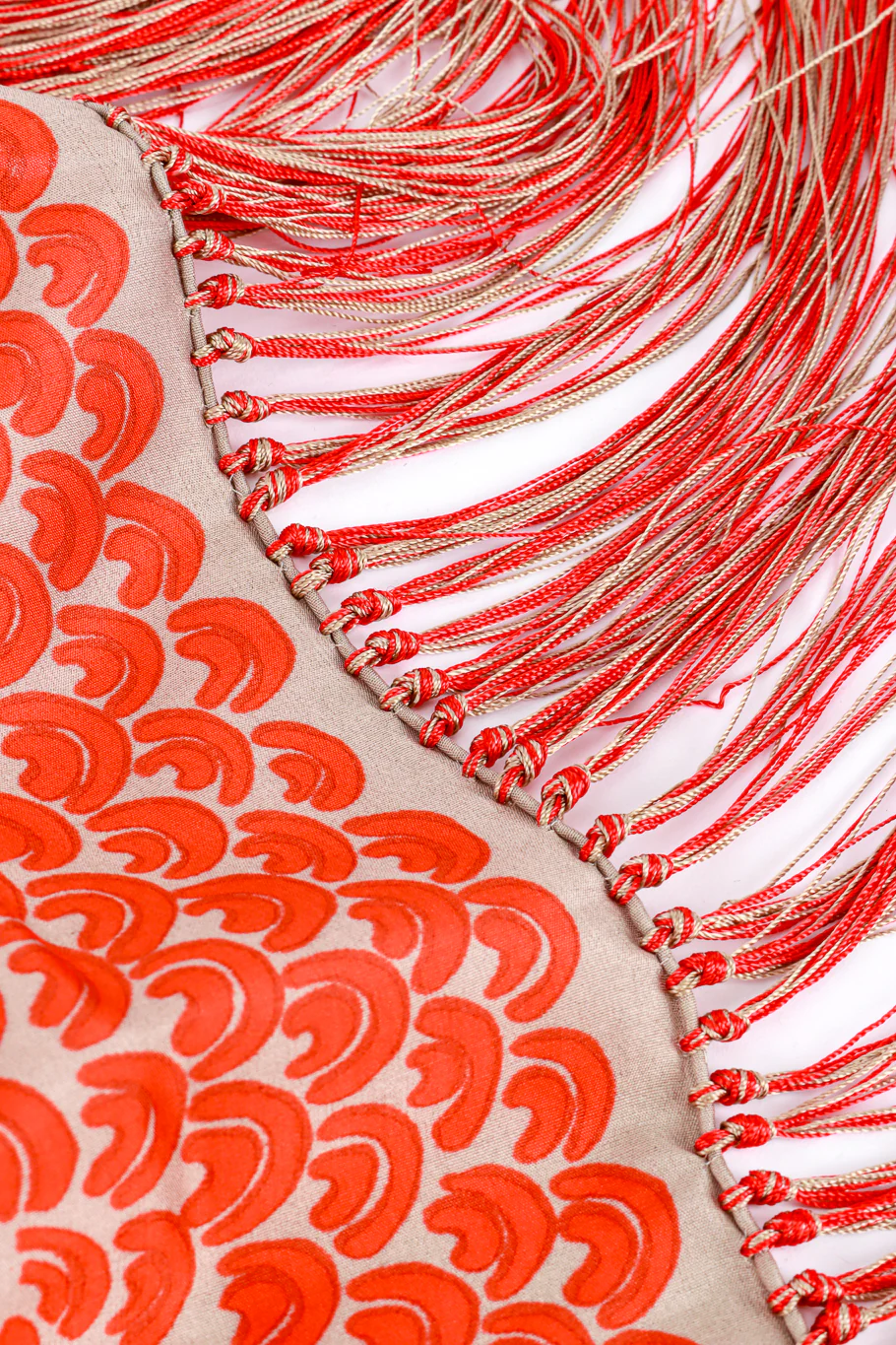 Floral Silk Fringe Shawl - Image 5