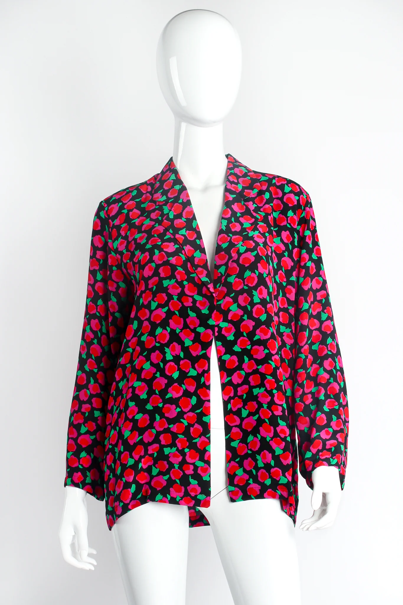 Floral Silk Jacket & Pant Lounge Set - Image 5