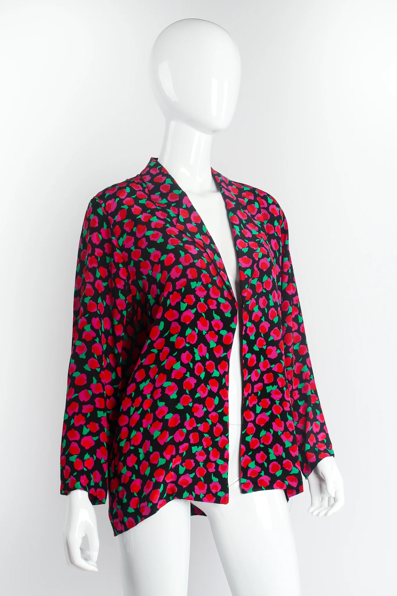 Floral Silk Jacket & Pant Lounge Set - Image 6