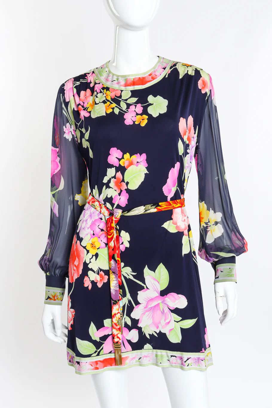 Floral Silk Jersey Dress - Image 4