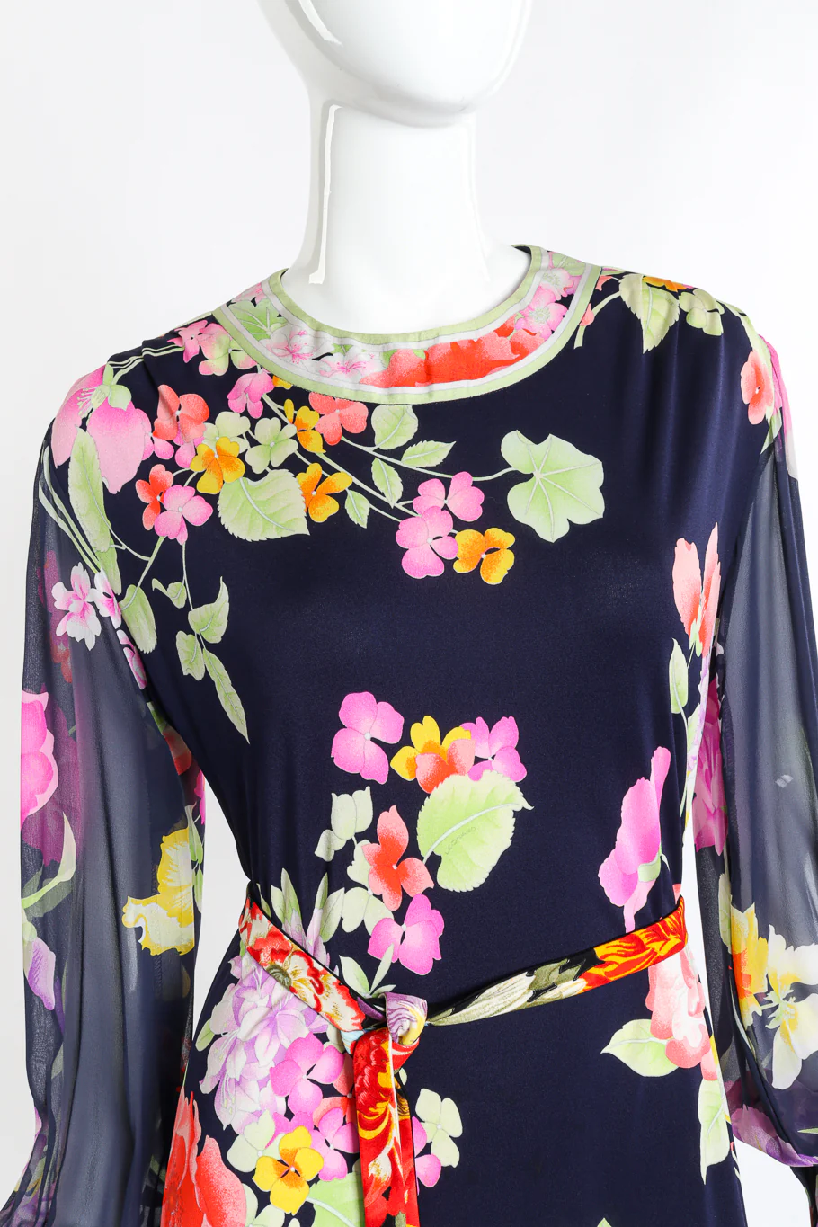 Floral Silk Jersey Dress - Image 6