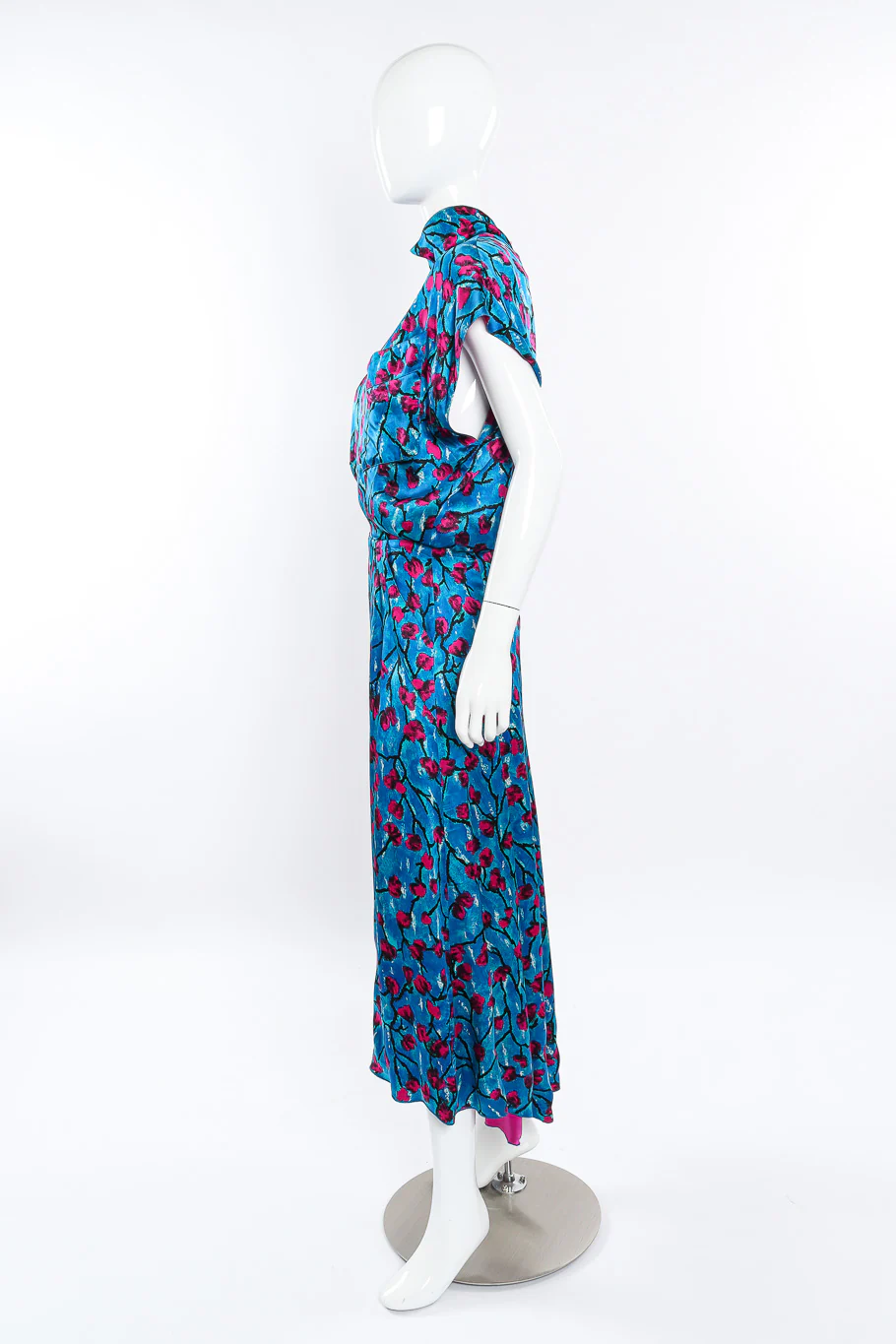 Floral Silk Midi Dress - Image 2