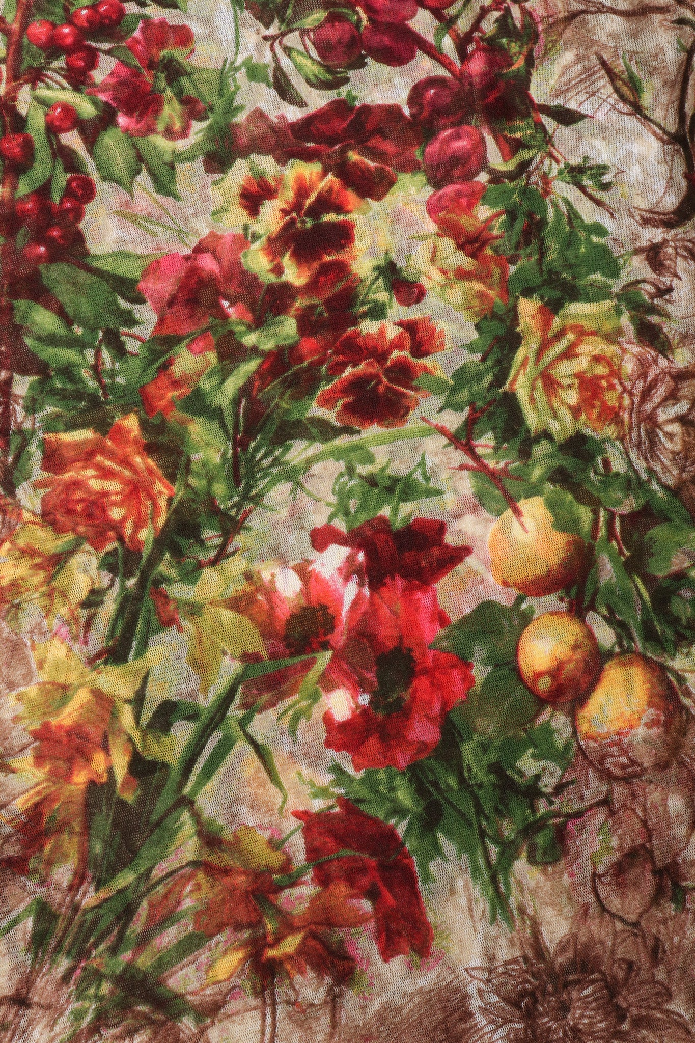 Floral Sketch Mesh T-Shirt - Image 10