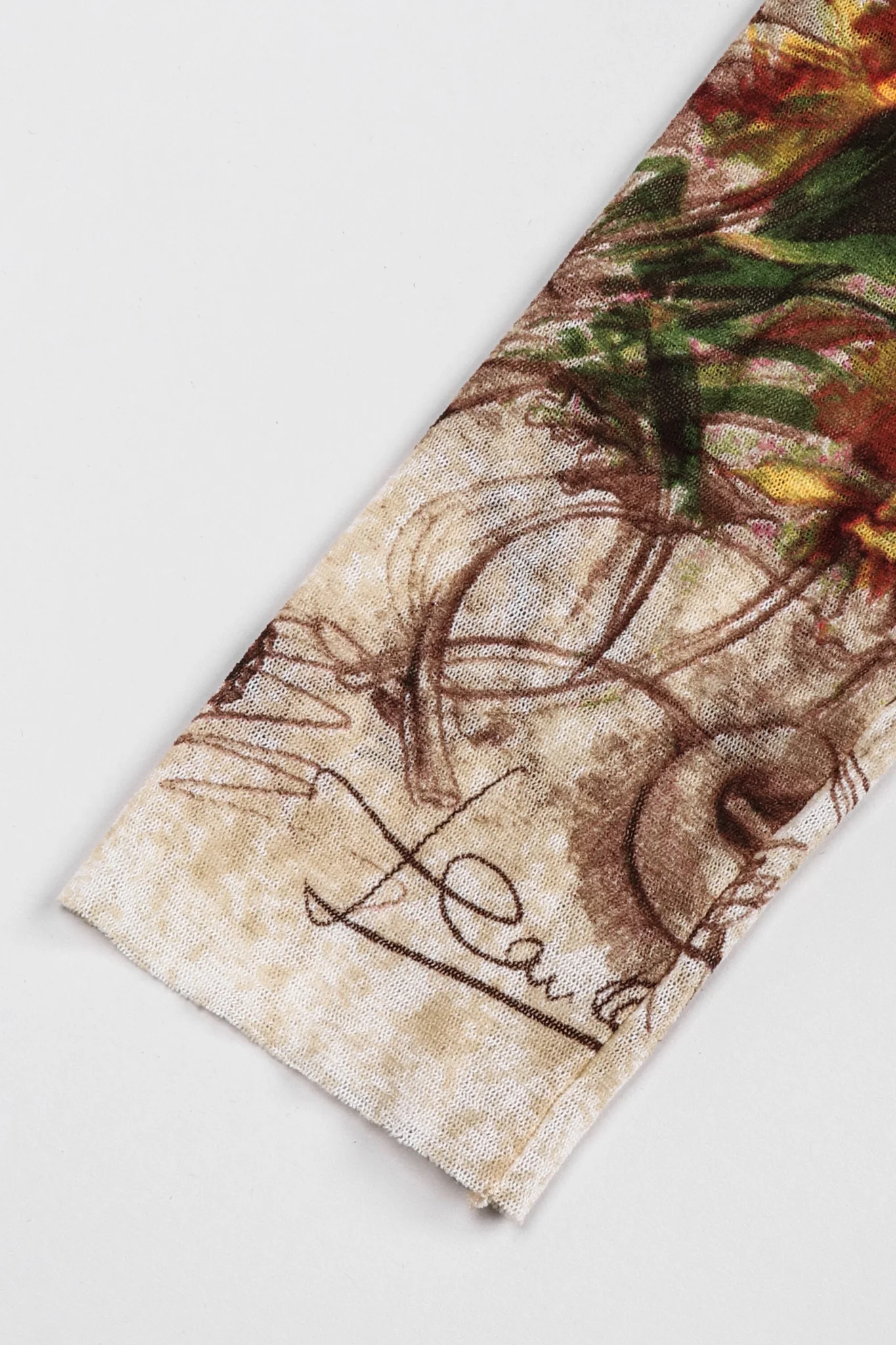 Floral Sketch Mesh T-Shirt - Image 11