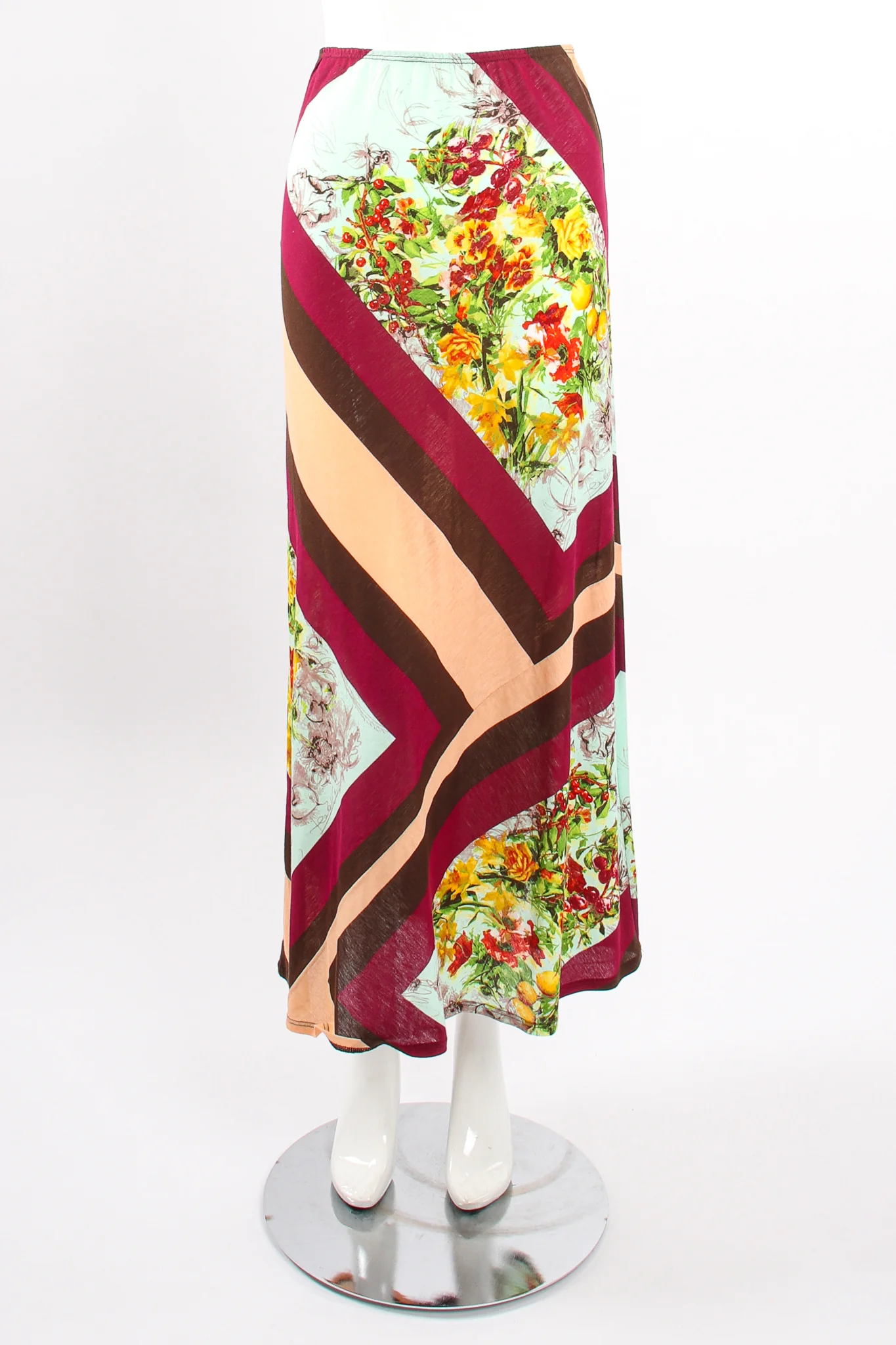 Floral Sketch Stripe Jersey Halter & Skirt Set - Image 12