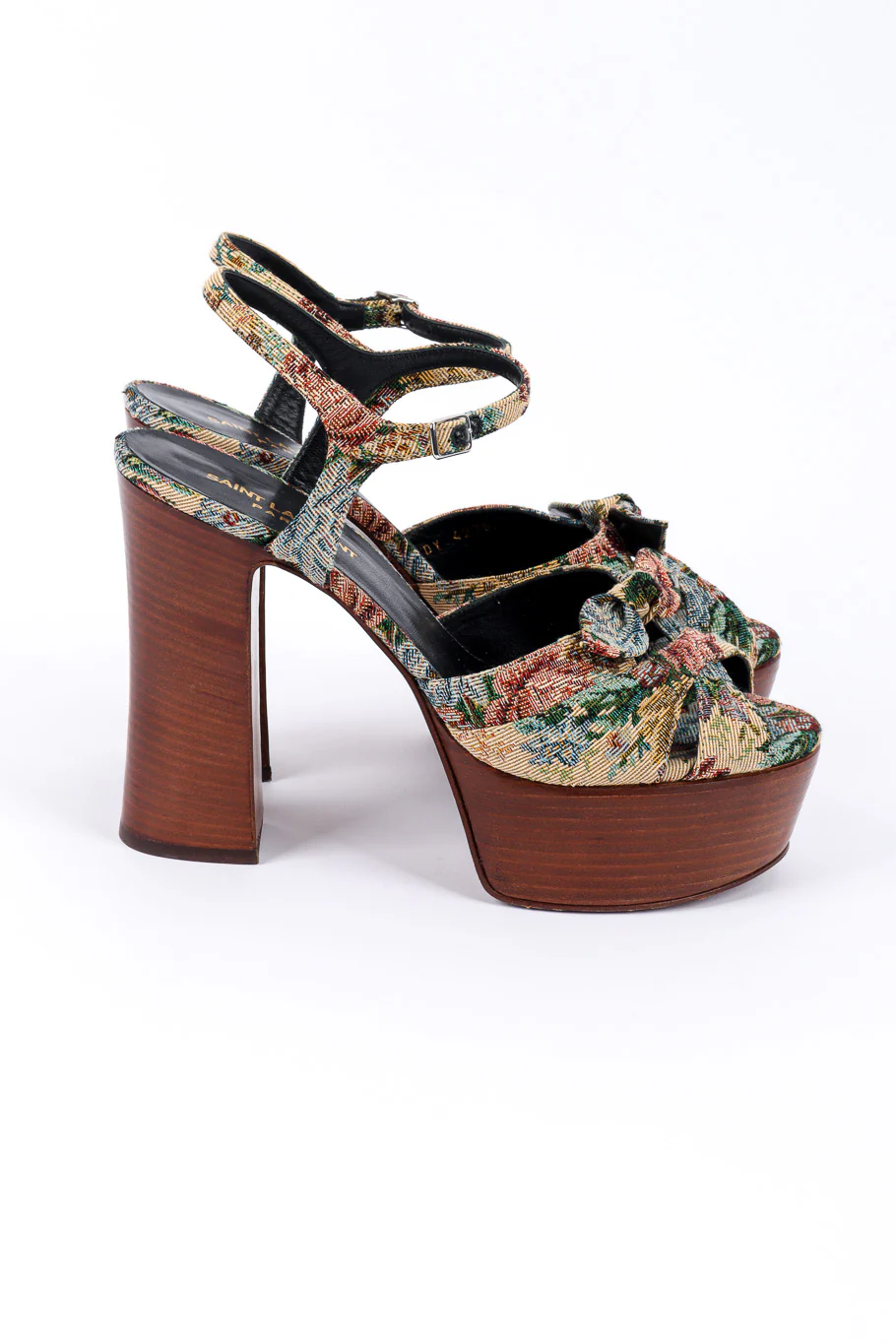 Floral Tapestry Platform Heels - Image 2
