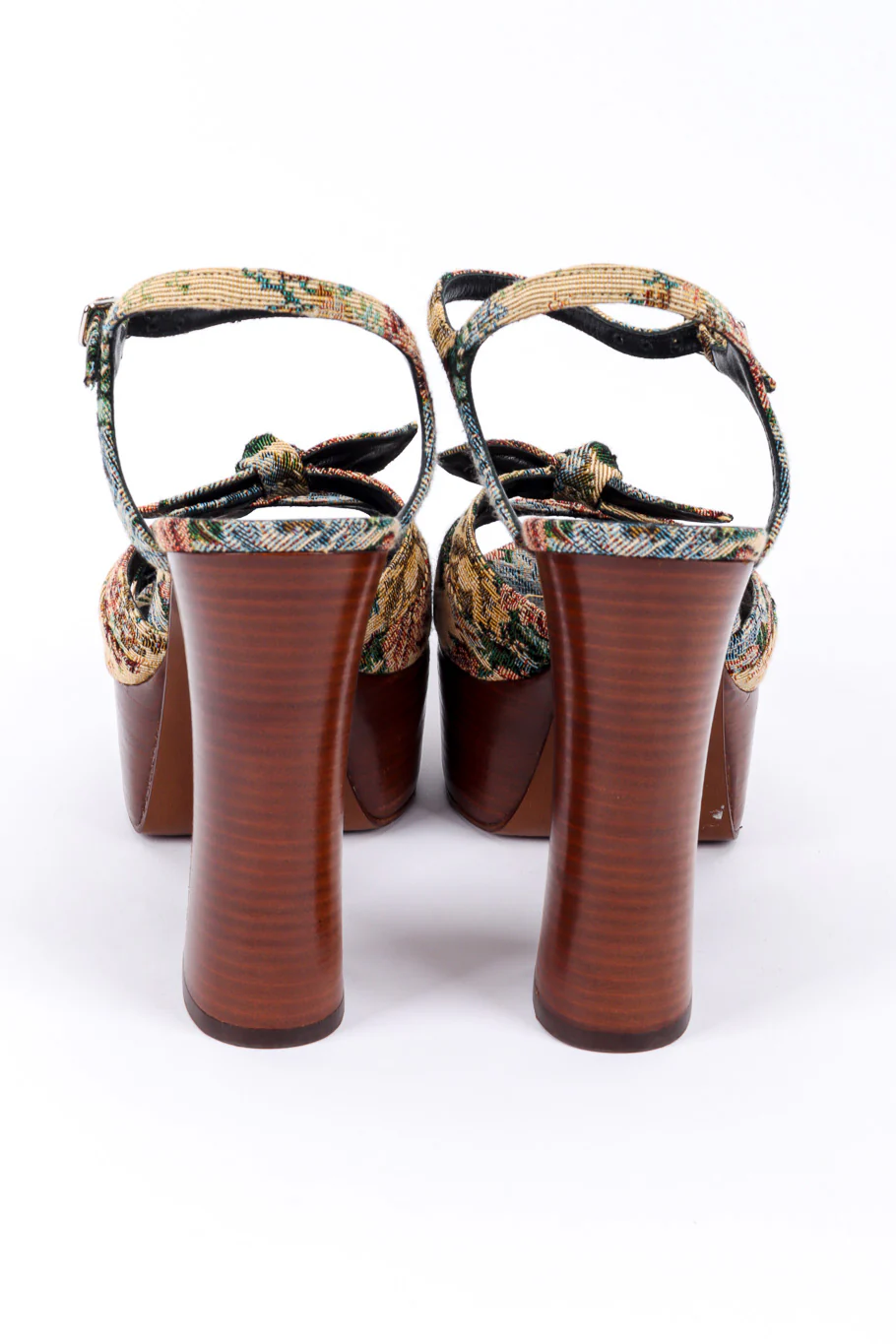 Floral Tapestry Platform Heels - Image 4