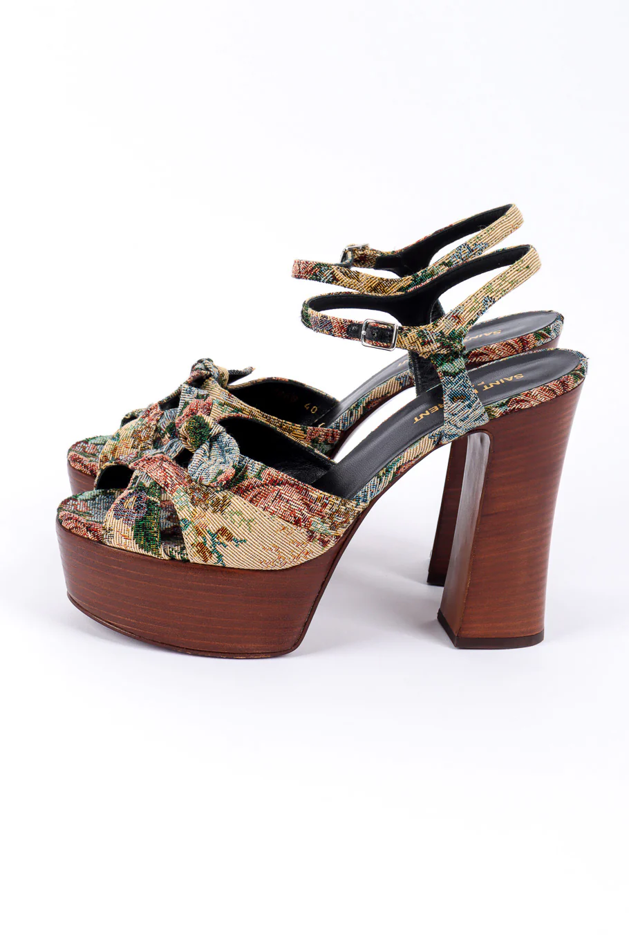 Floral Tapestry Platform Heels - Image 5