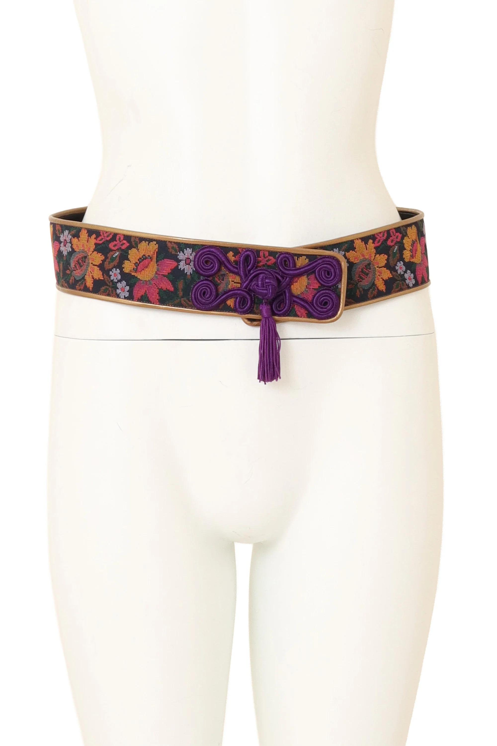Floral Tapestry Tassel Belt - Image 2