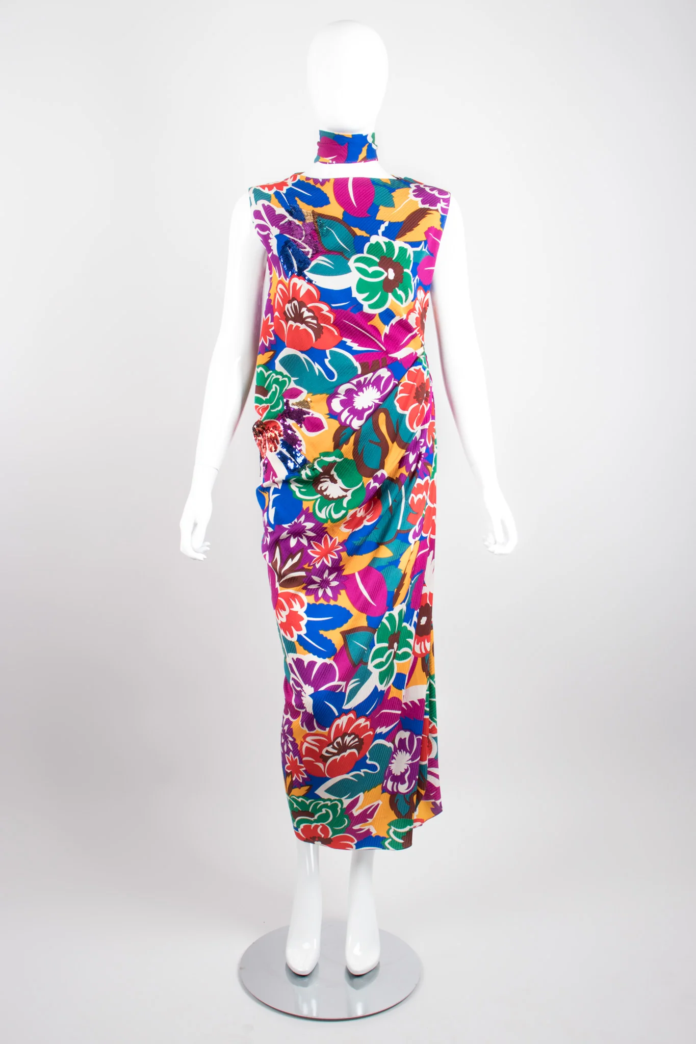Floral Tropics Bias Dress - Image 3