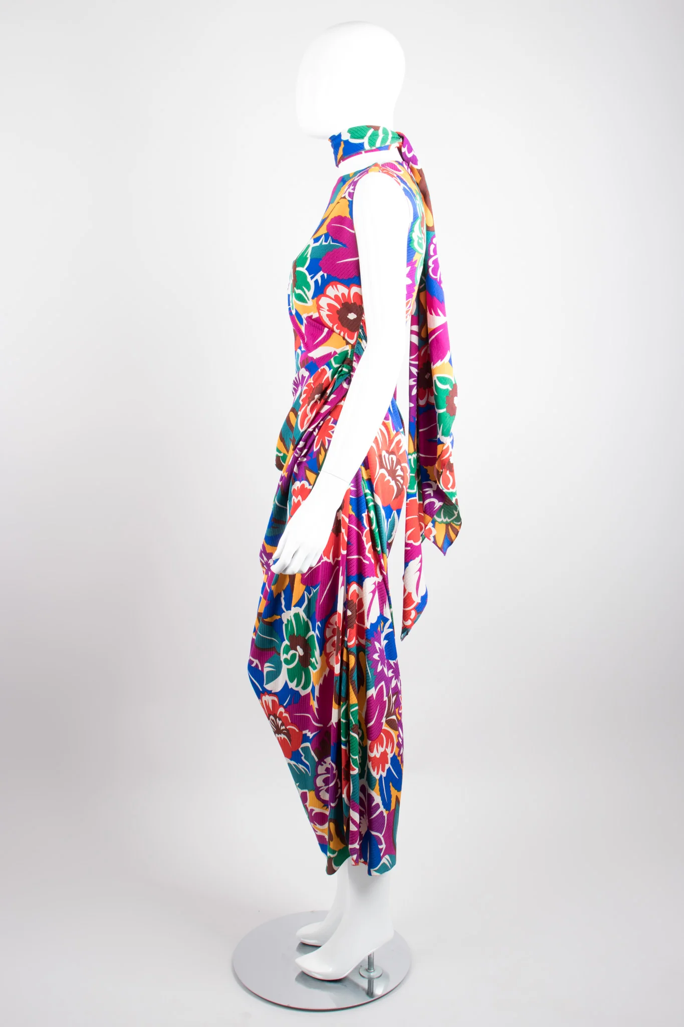 Floral Tropics Bias Dress - Image 5