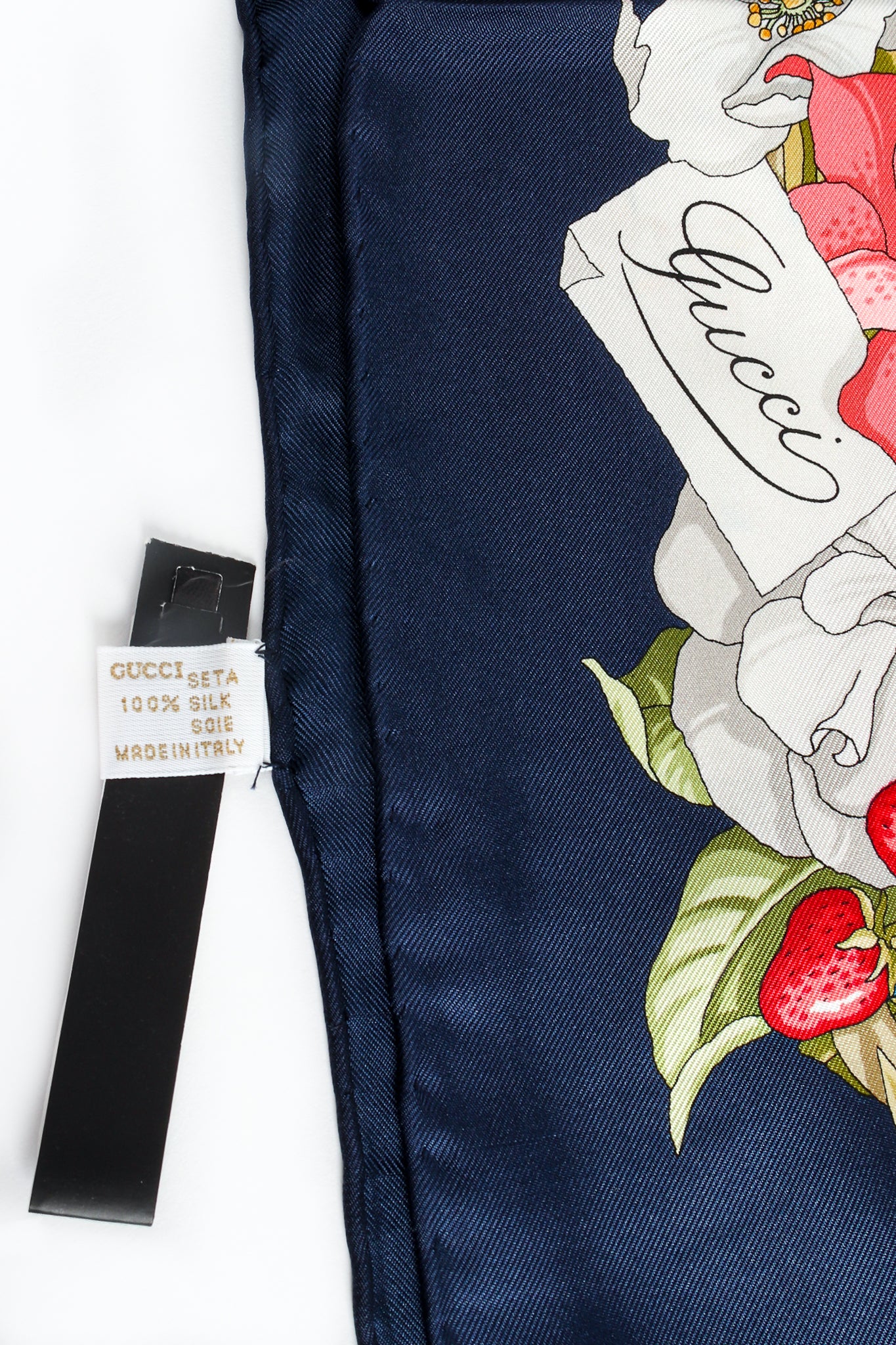 Floral Wildflower Berries Silk Scarf - Image 11