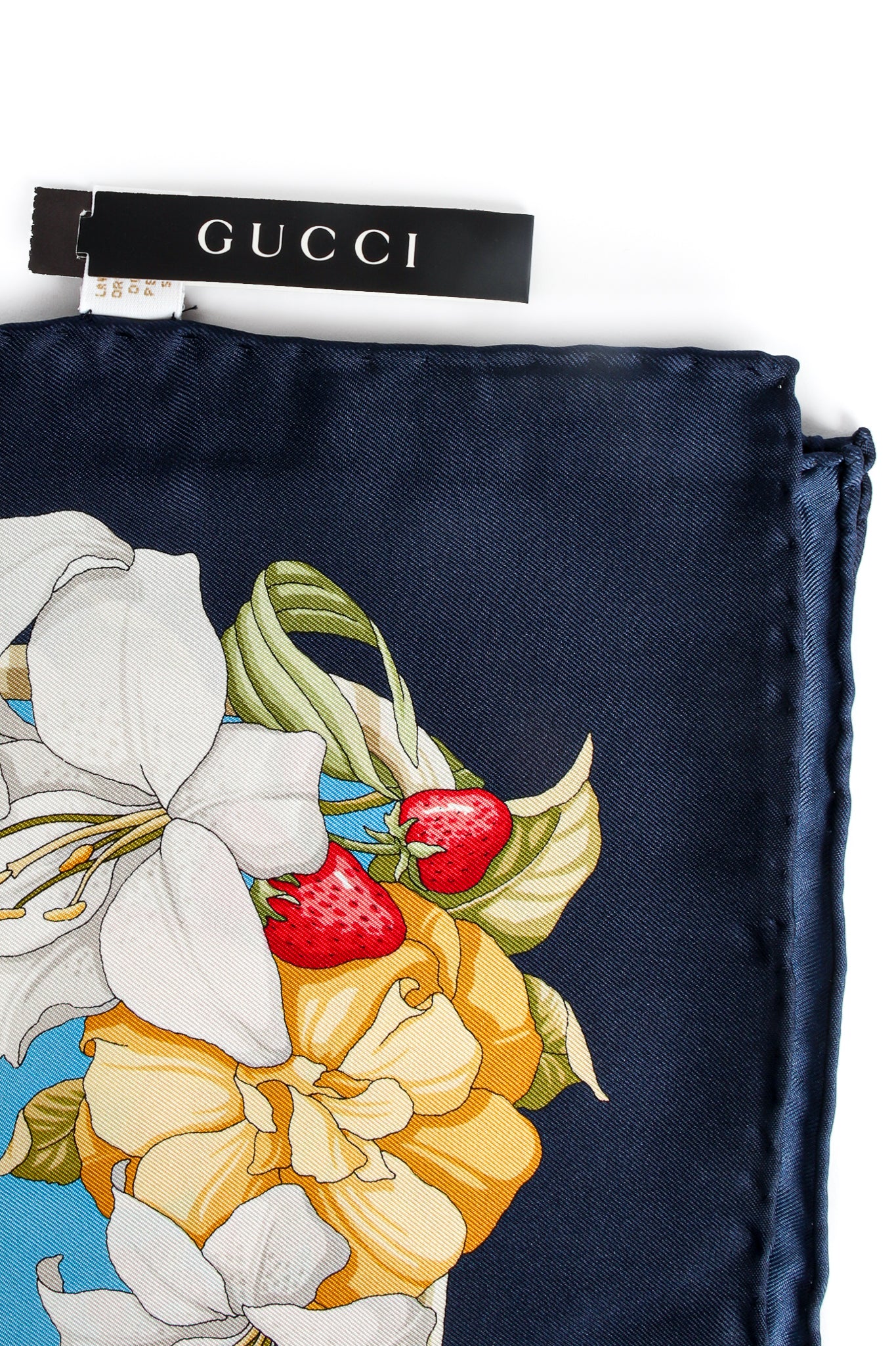 Floral Wildflower Berries Silk Scarf - Image 9