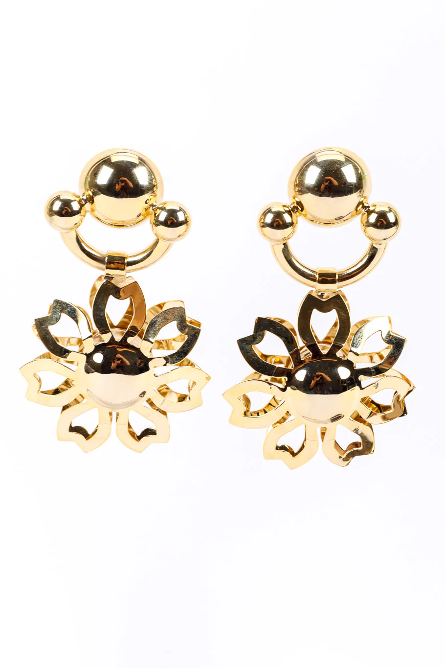 Flower Cutout Drop Earrings