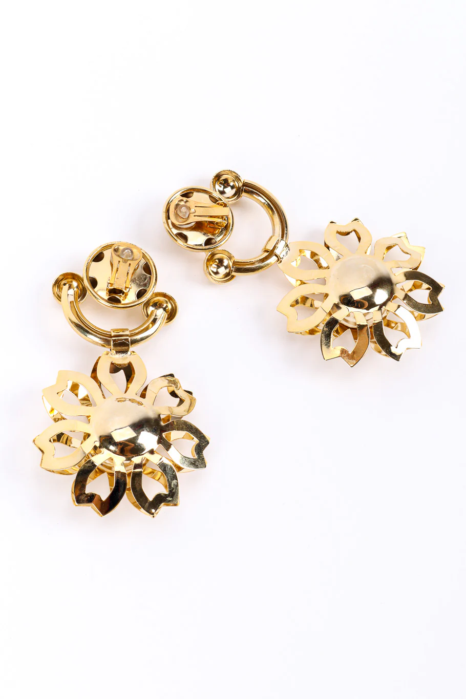 Flower Cutout Drop Earrings - Image 4