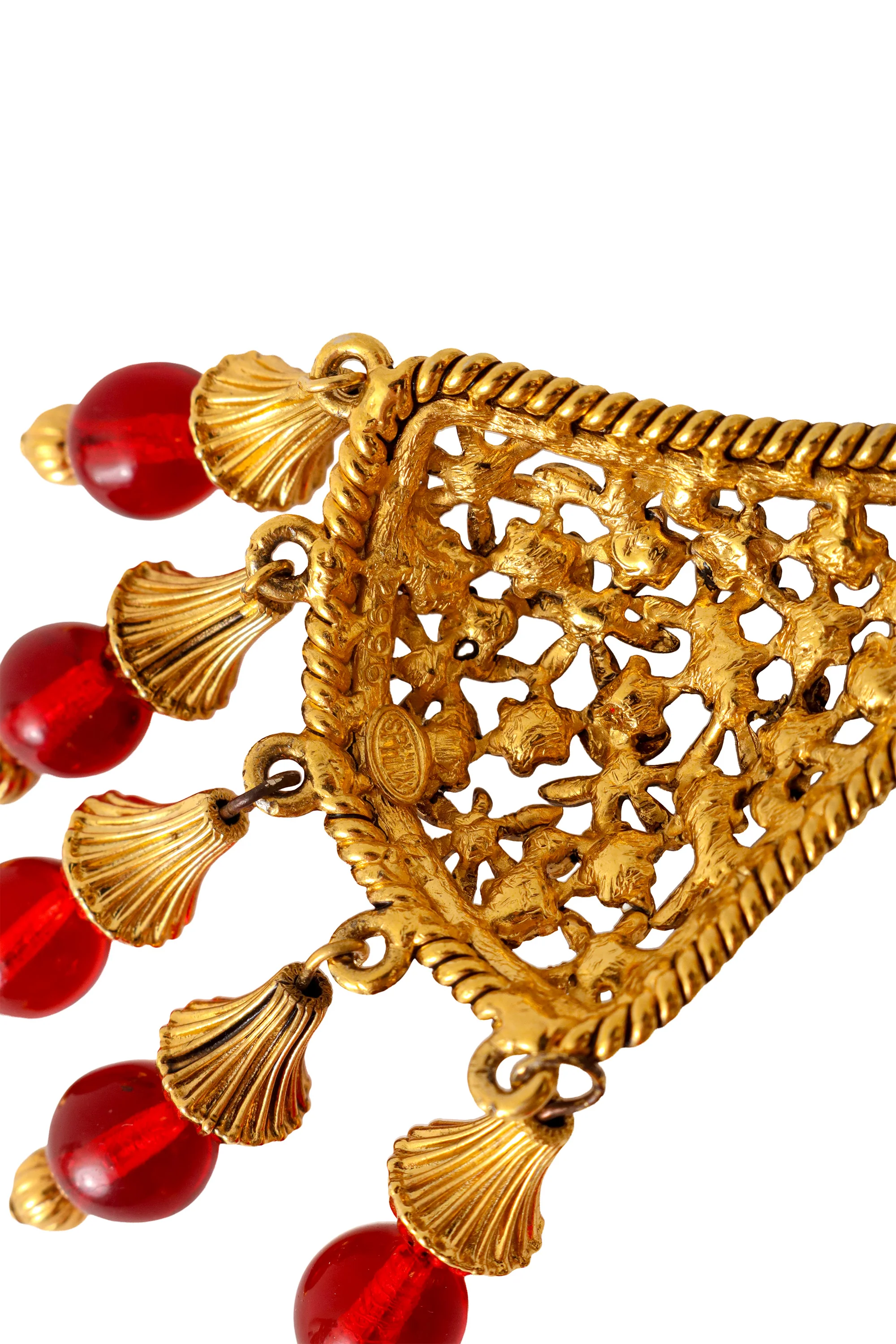 Flower Filigree Chandelier Earrings - Image 5