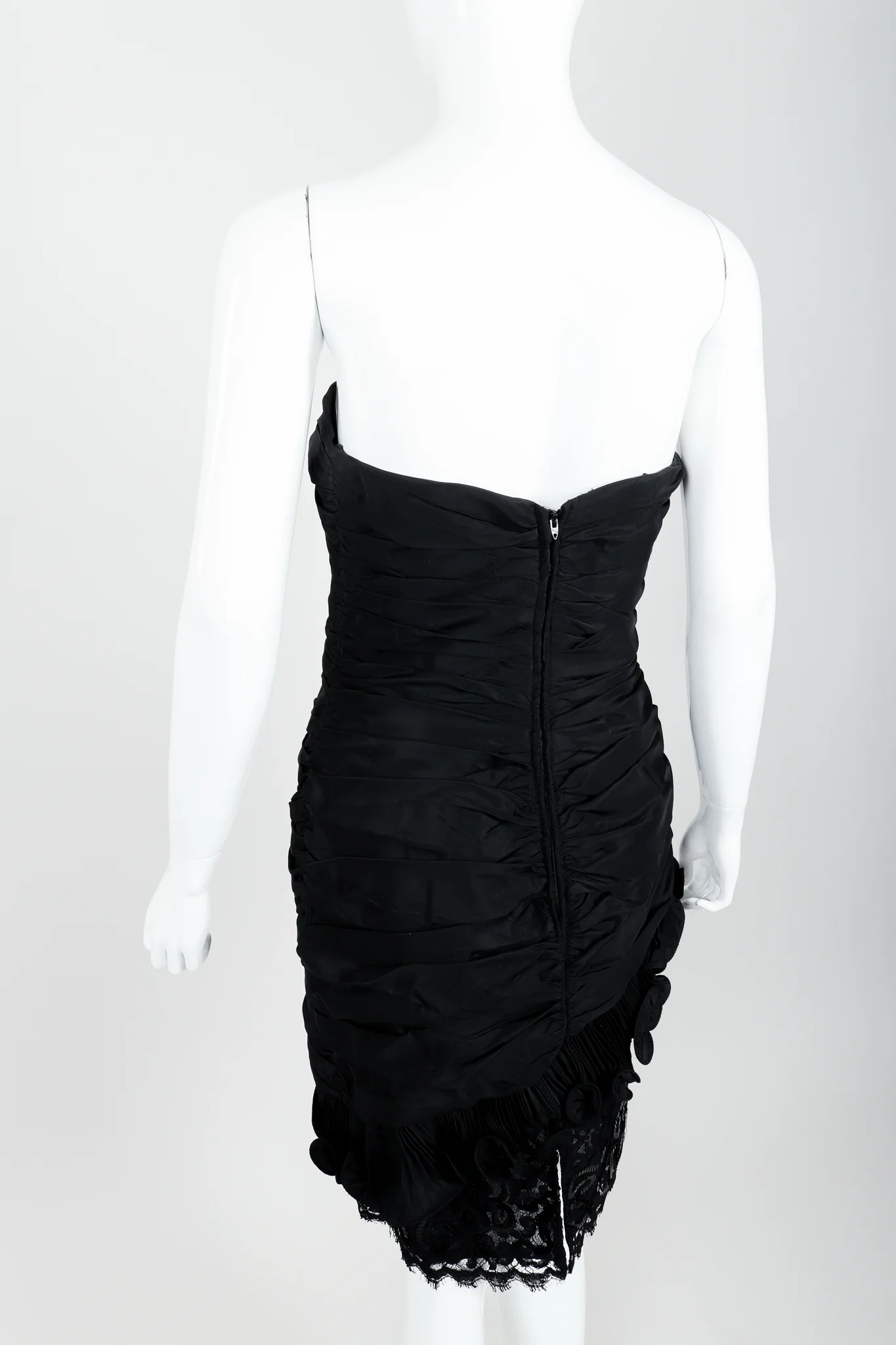 Ruched Flower Cocktail Dress - Image 4